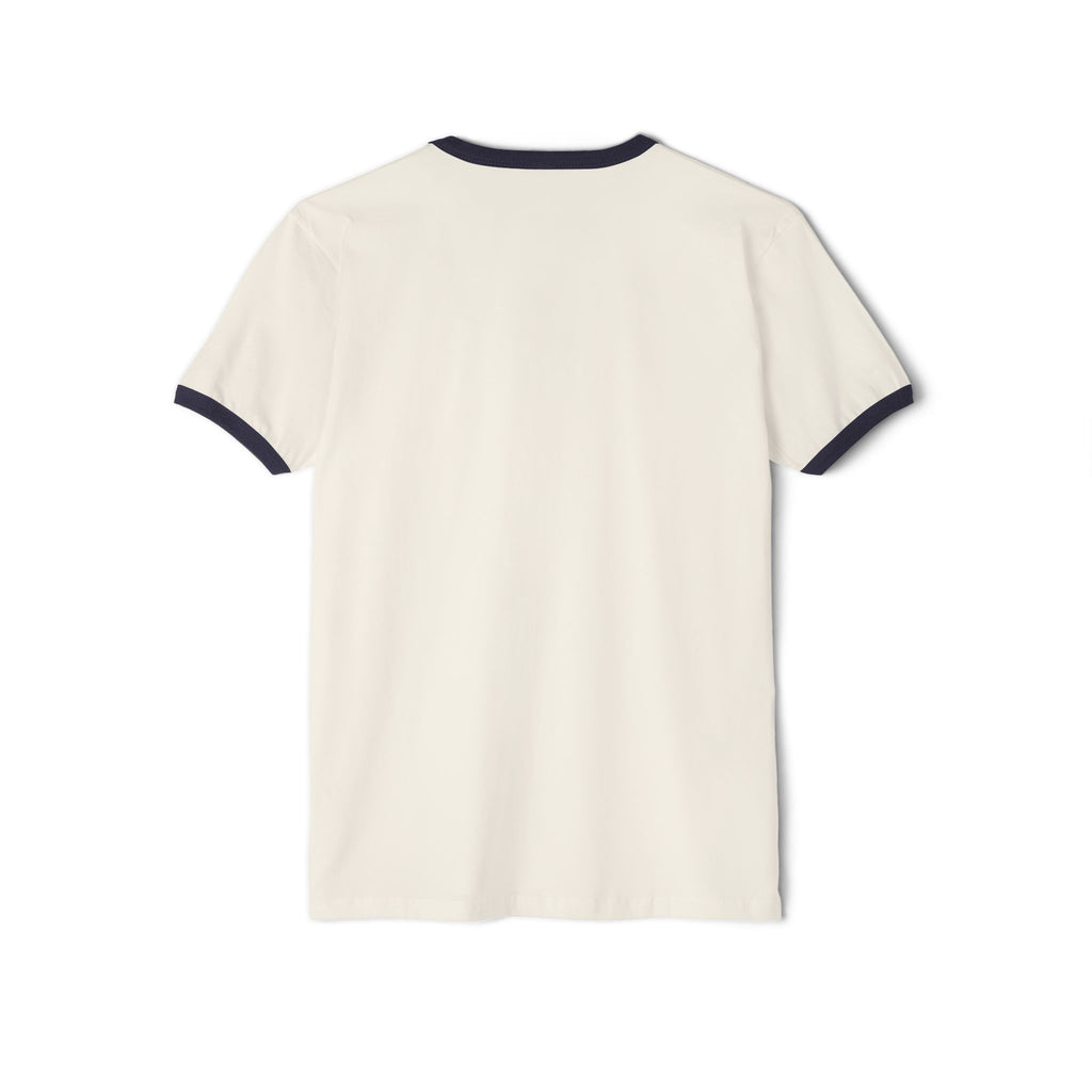 Cyber Crest Emblem Logo-AW Brand  Americanwolf Signature Vintage Ringer T-Shirt
