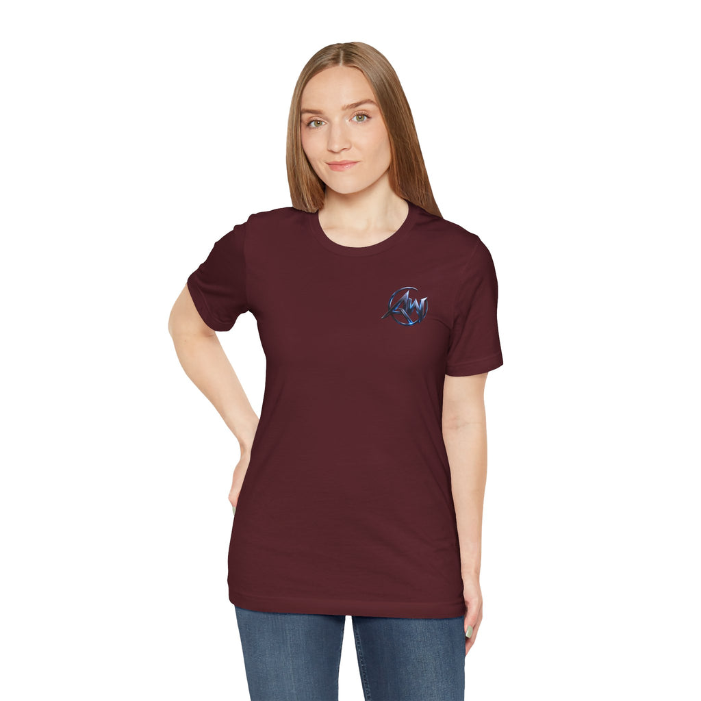 Authentic Cyber Crest Emblem AW Logo Americanwolf Brand Signature Series Soft T-Shirt