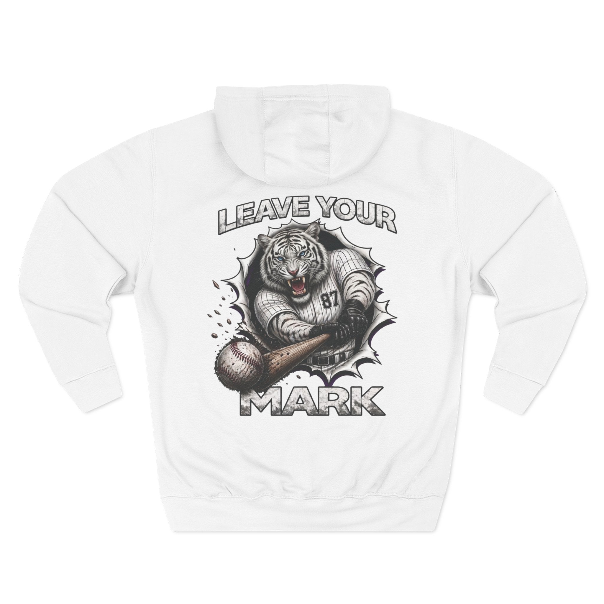 White Tiger Graphic Basesball Sweater “Leave Your Mark” 87 Series Limited Edition Hoodie.