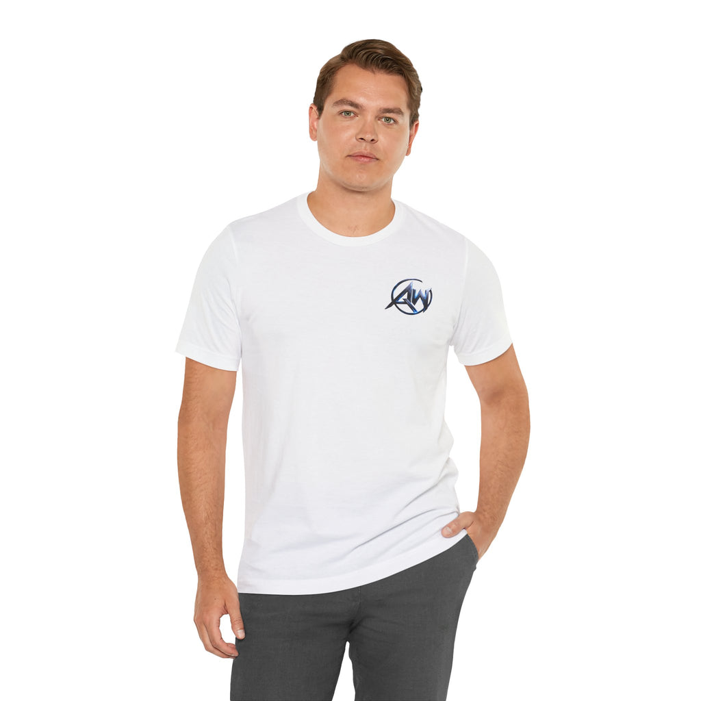 Authentic Cyber Crest Emblem AW Logo Americanwolf Brand Signature Series Soft T-Shirt
