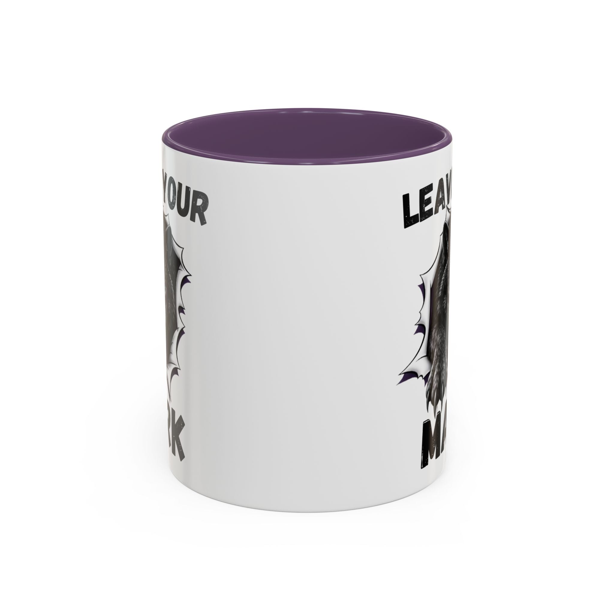 Wild Black Wolf "Leave Your Mark" Fierce Animal Accent Coffee Mug