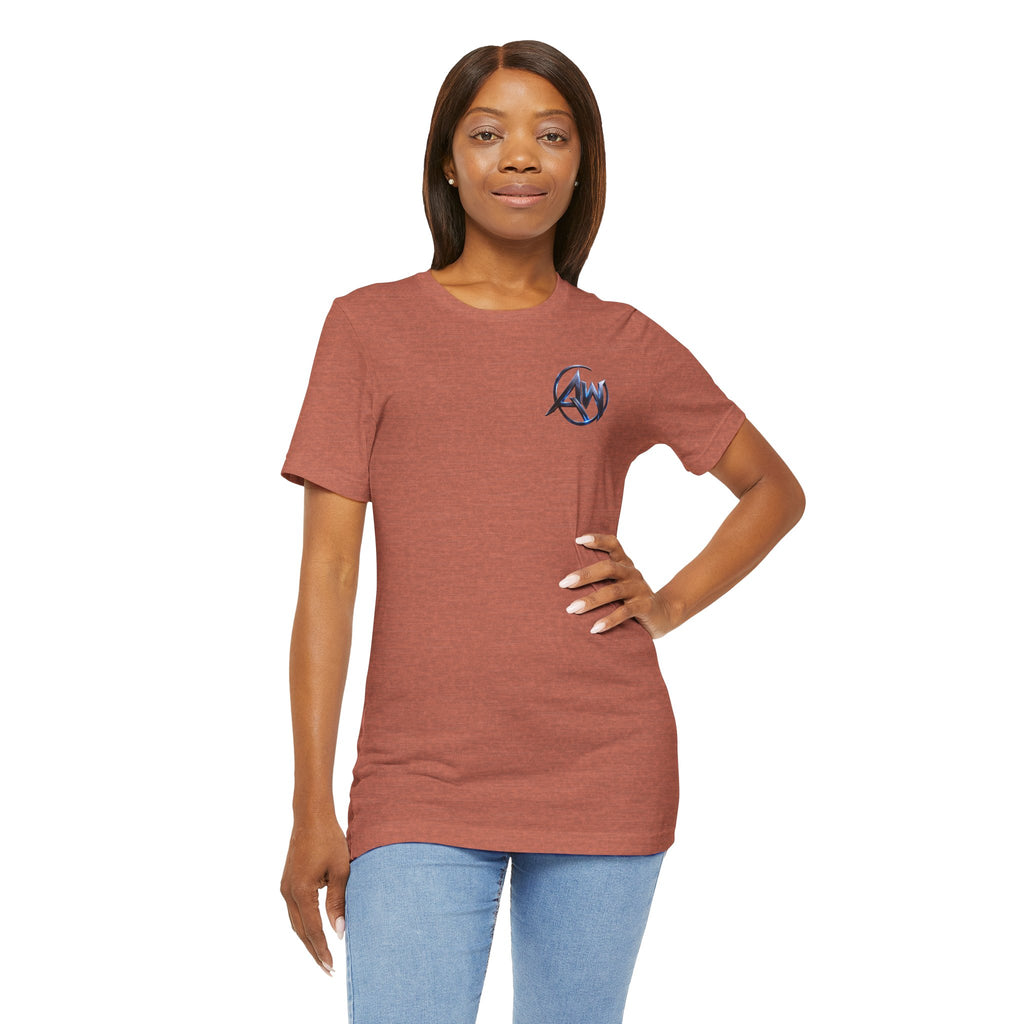 Authentic Cyber Crest Emblem AW Logo Americanwolf Brand Signature Series Soft T-Shirt
