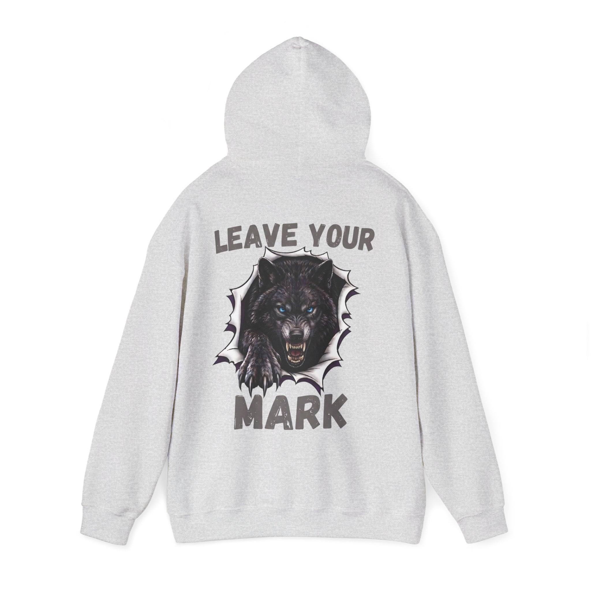 Black Wolf Hoodie "Leave Your Mark" Cyber Crest AW Signature Emblem Pullover drawstring Sweater