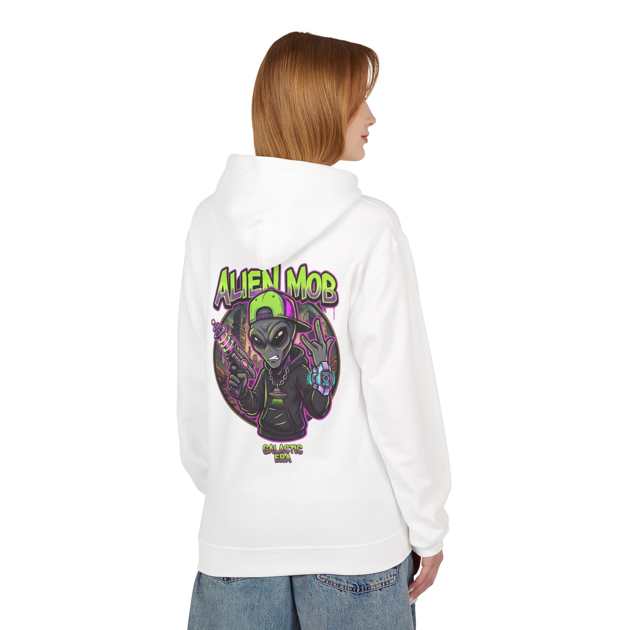 Alien Mob Galactic Era Graphic Alien Hip Hop Pullover Hoodie