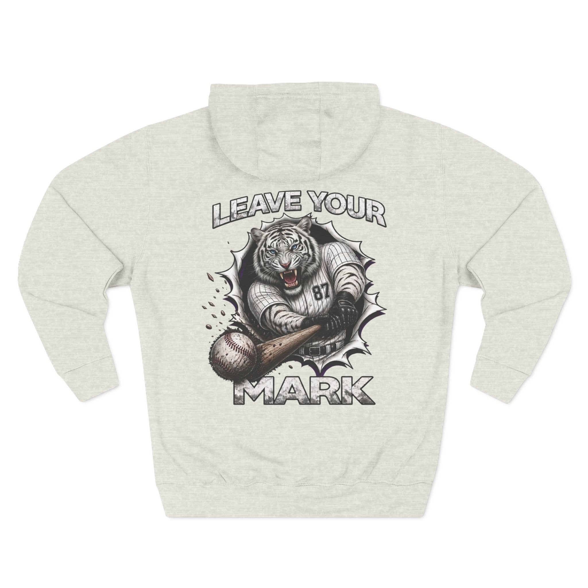 White Tiger Graphic Basesball Sweater “Leave Your Mark” 87 Series Limited Edition Hoodie.
