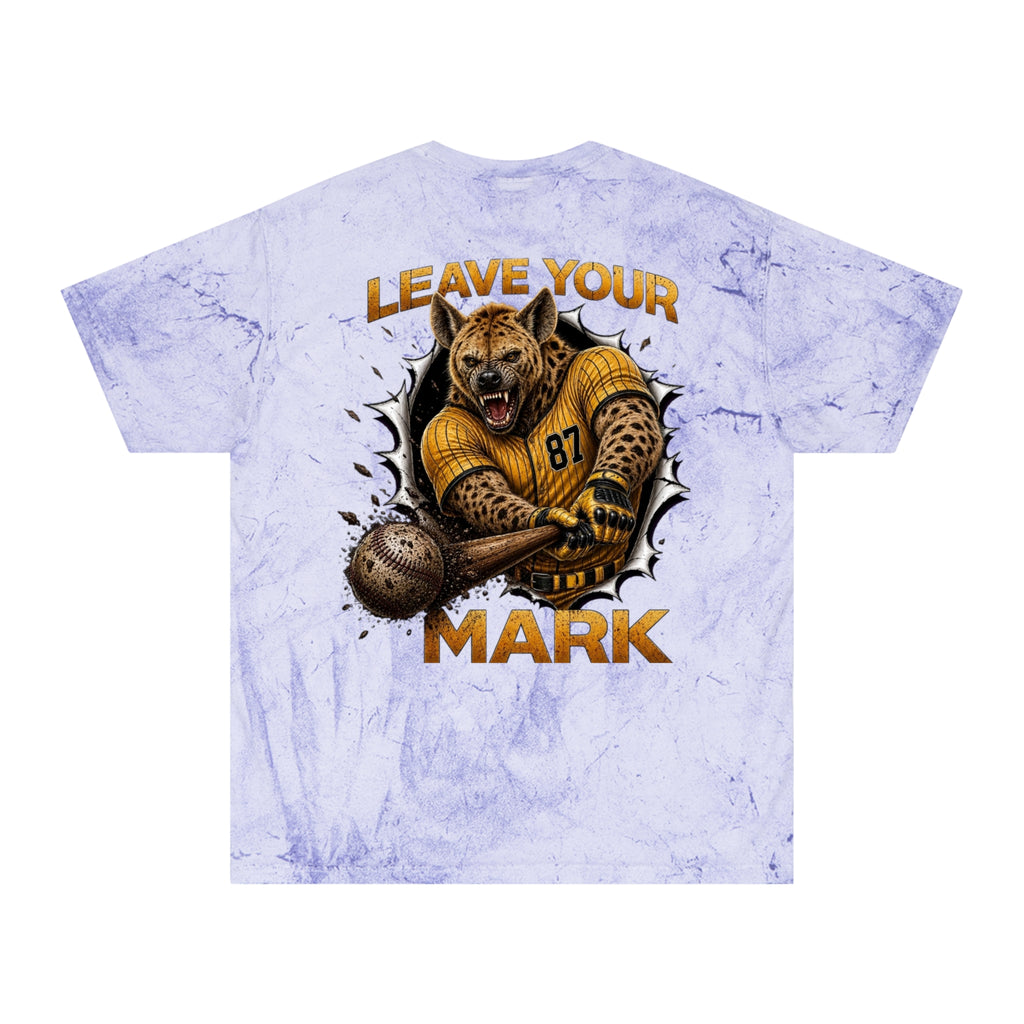 Hyena Baseball 'Leave Your Mark' Tie-Dye Color Blast Citrine T-Shirt