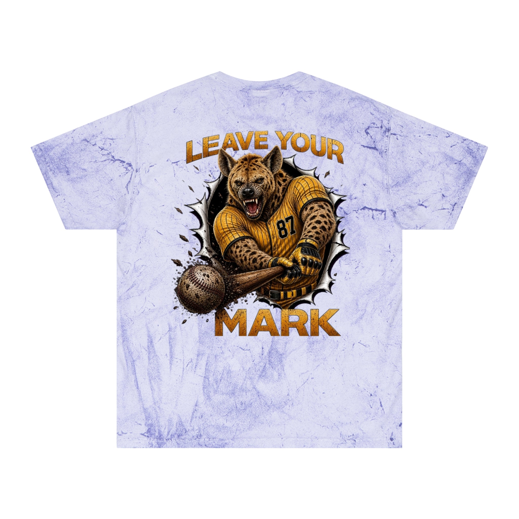 Hyena Baseball 'Leave Your Mark' Tie-Dye Color Blast Citrine T-Shirt