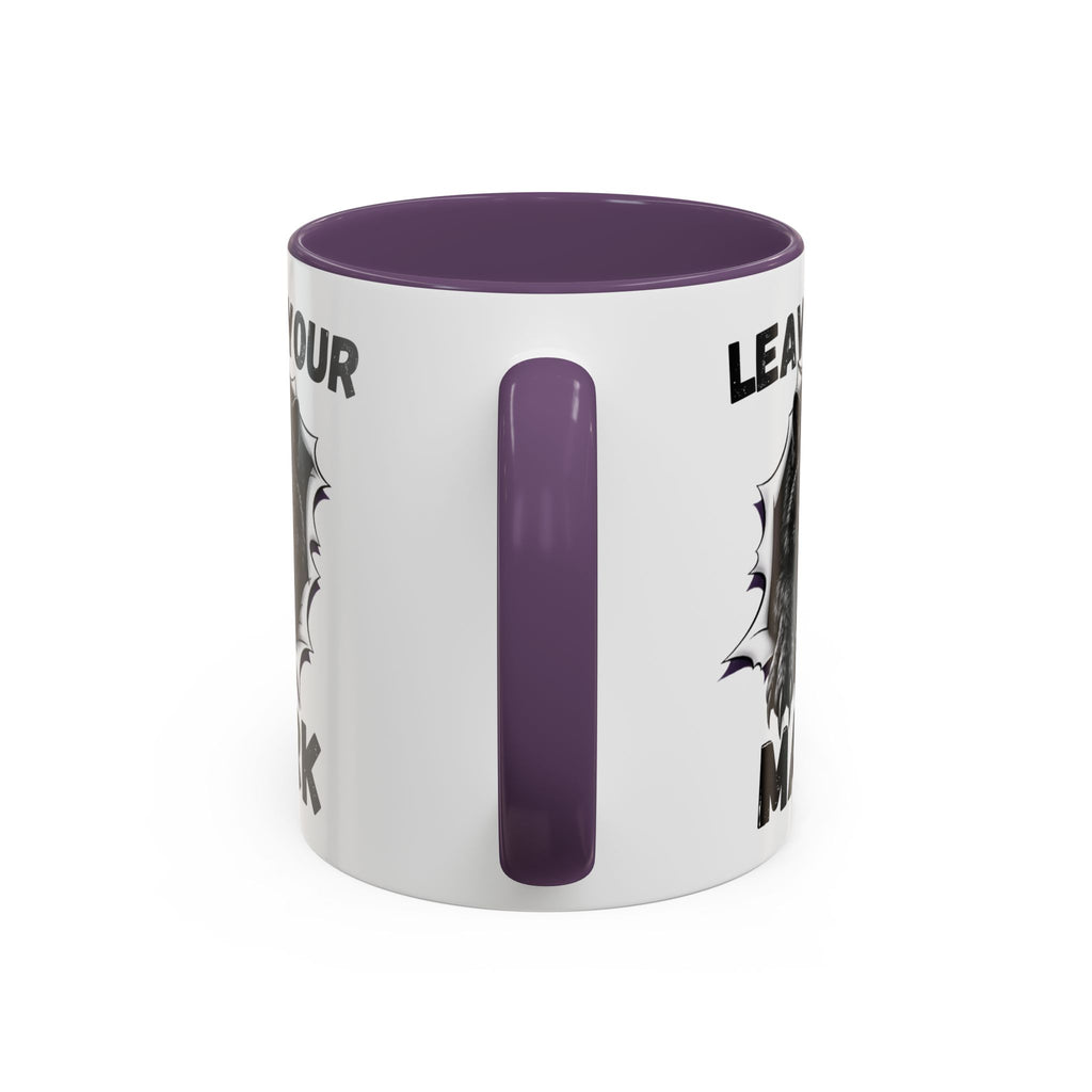 Wild Black Wolf "Leave Your Mark" Fierce Animal Accent Coffee Mug