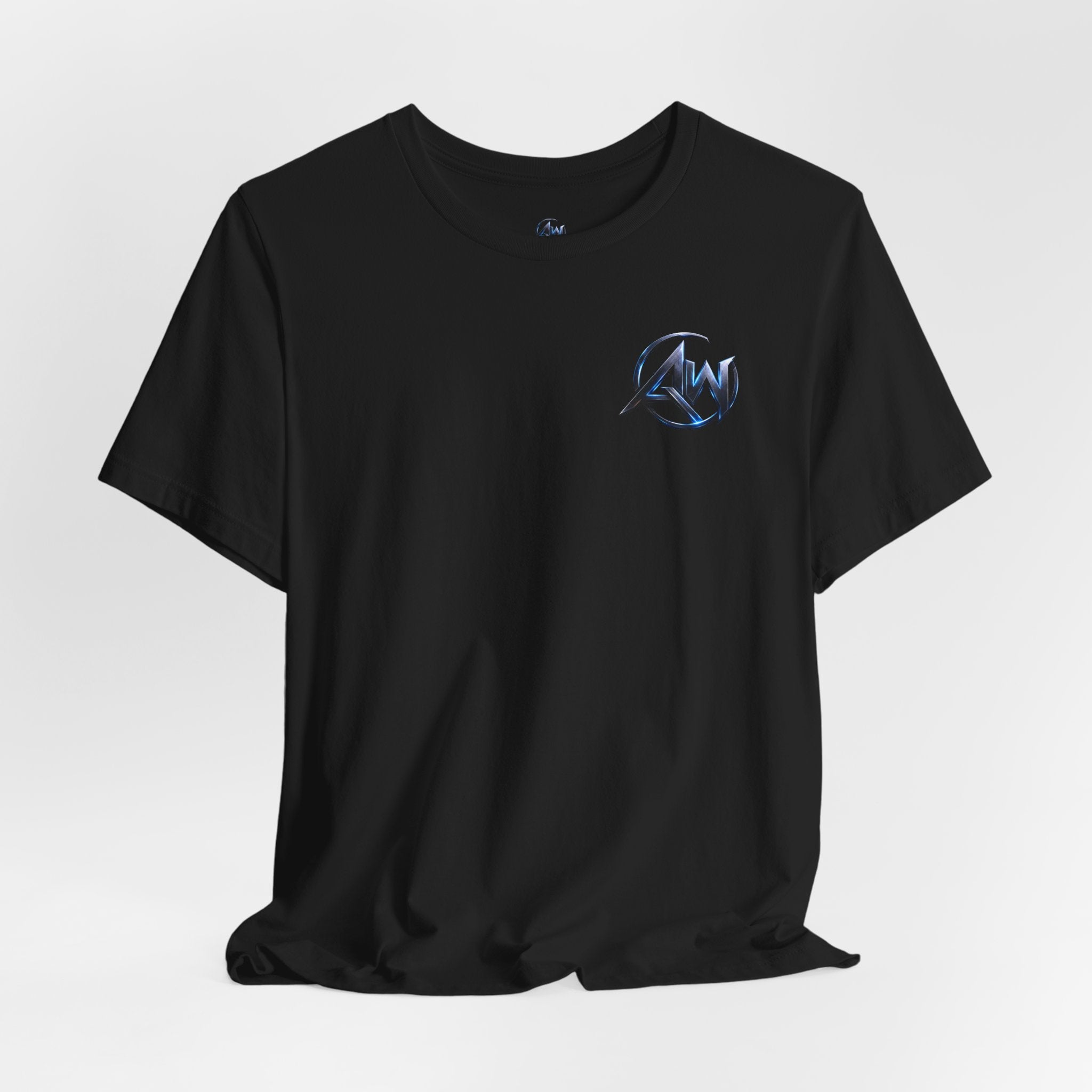 Authentic Cyber Crest Emblem AW Logo Americanwolf Brand Signature Series Soft T-Shirt