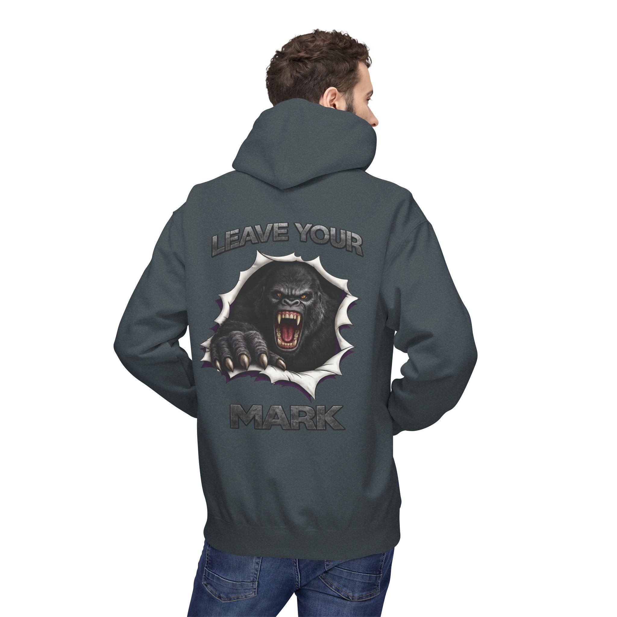 Gorilla 'Leave Your Mark'  Bold Graphic Cyber Crest AW Signature Emblem Fleece Pullover