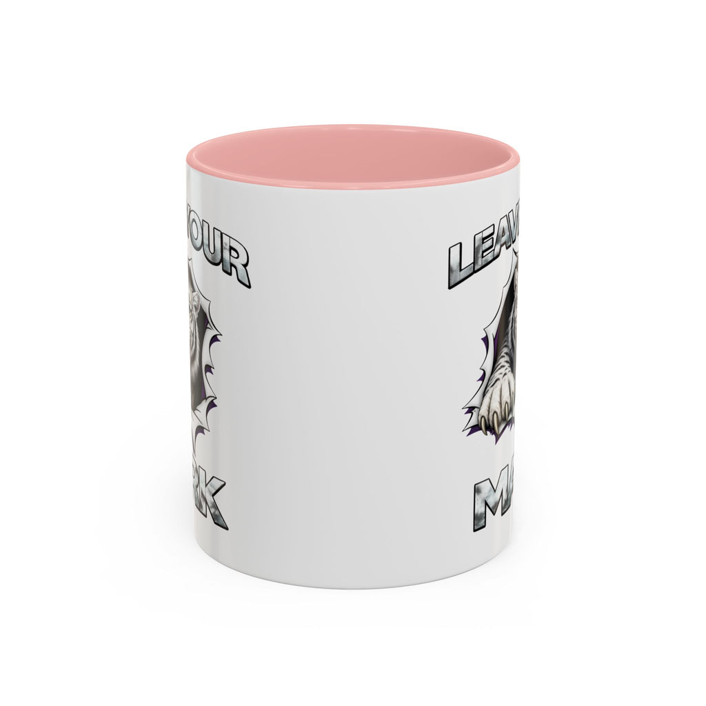 Wild White Tiger "Leave Your Mark" Fierce Animal Accent Coffee Mug