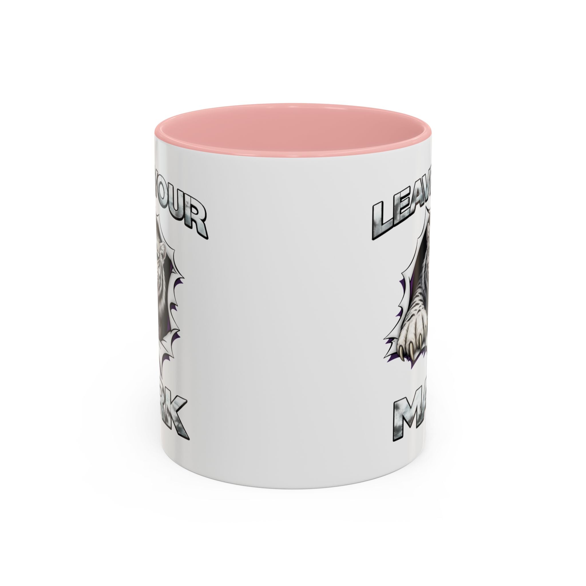 Wild White Tiger "Leave Your Mark" Fierce Animal Accent Coffee Mug