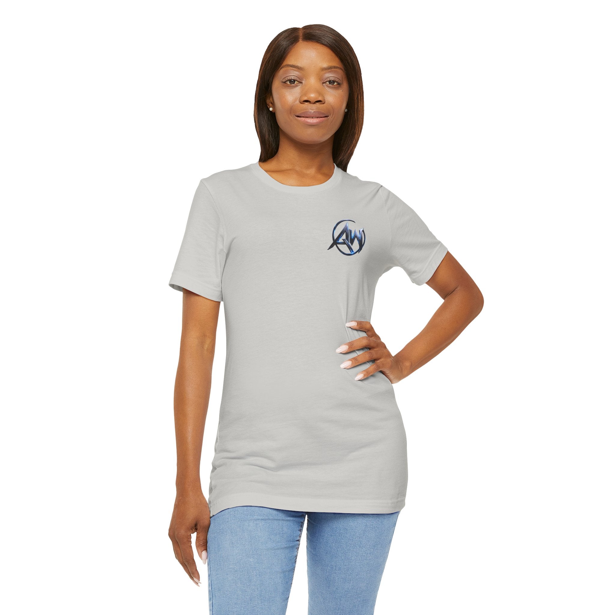 Authentic Cyber Crest Emblem AW Logo Americanwolf Brand Signature Series Soft T-Shirt