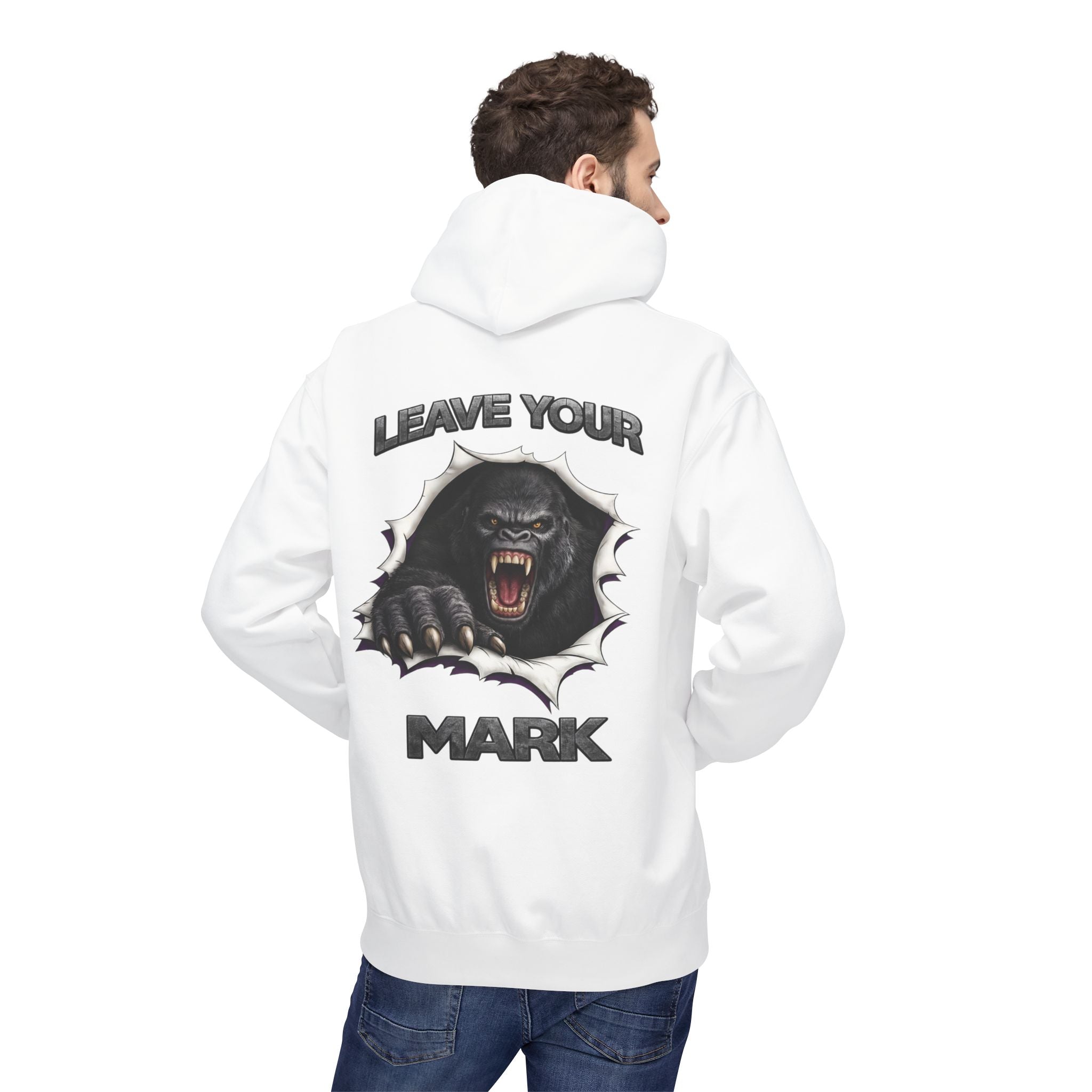 Gorilla 'Leave Your Mark'  Bold Graphic Cyber Crest AW Signature Emblem Fleece Pullover