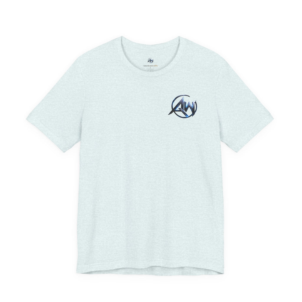 Authentic Cyber Crest Emblem AW Logo Americanwolf Brand Signature Series Soft T-Shirt