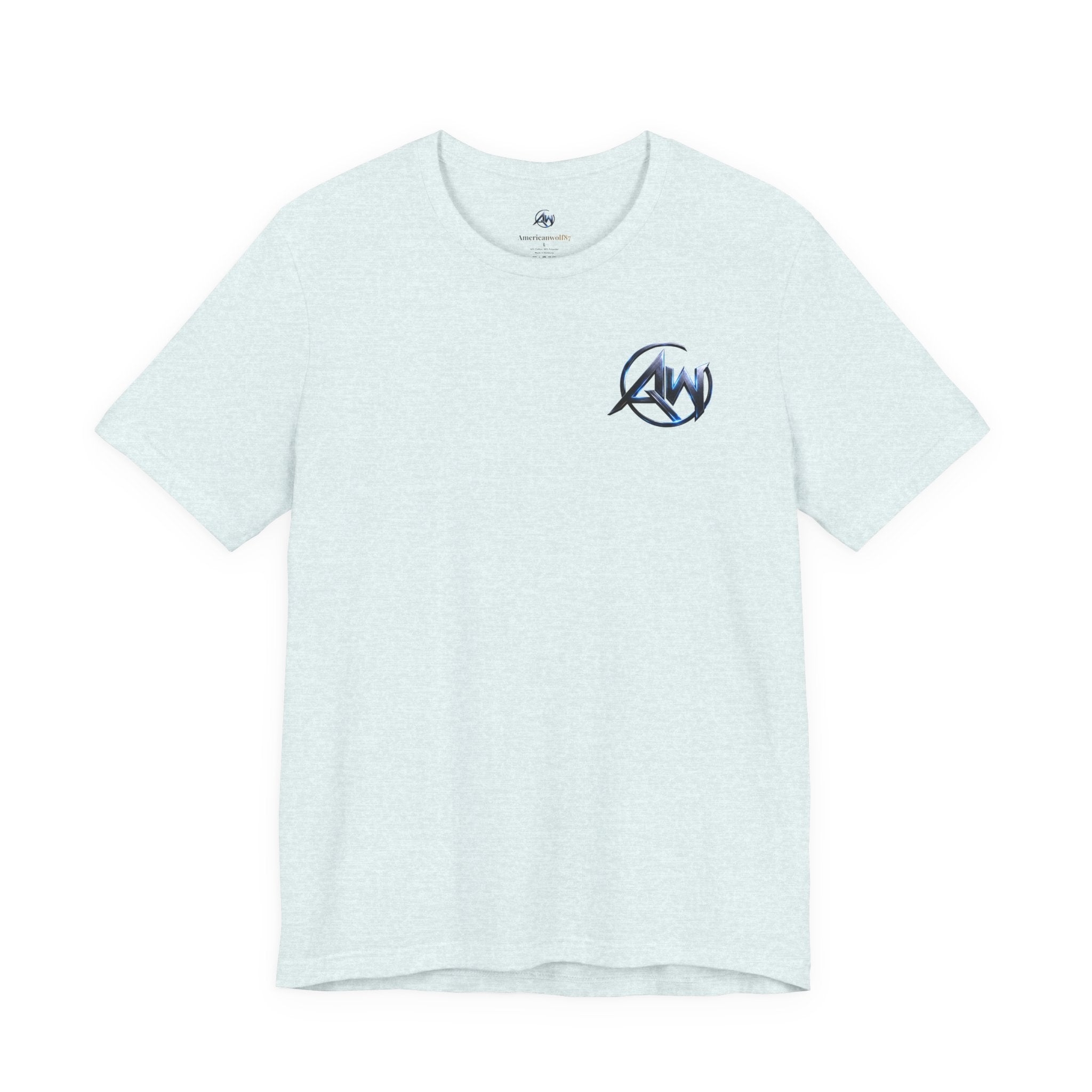 Authentic Cyber Crest Emblem AW Logo Americanwolf Brand Signature Series Soft T-Shirt