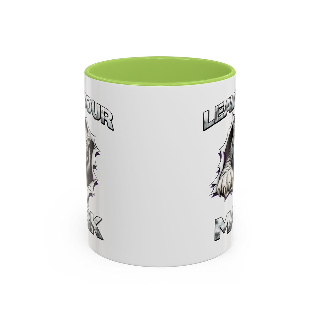 Wild White Tiger "Leave Your Mark" Fierce Animal Accent Coffee Mug