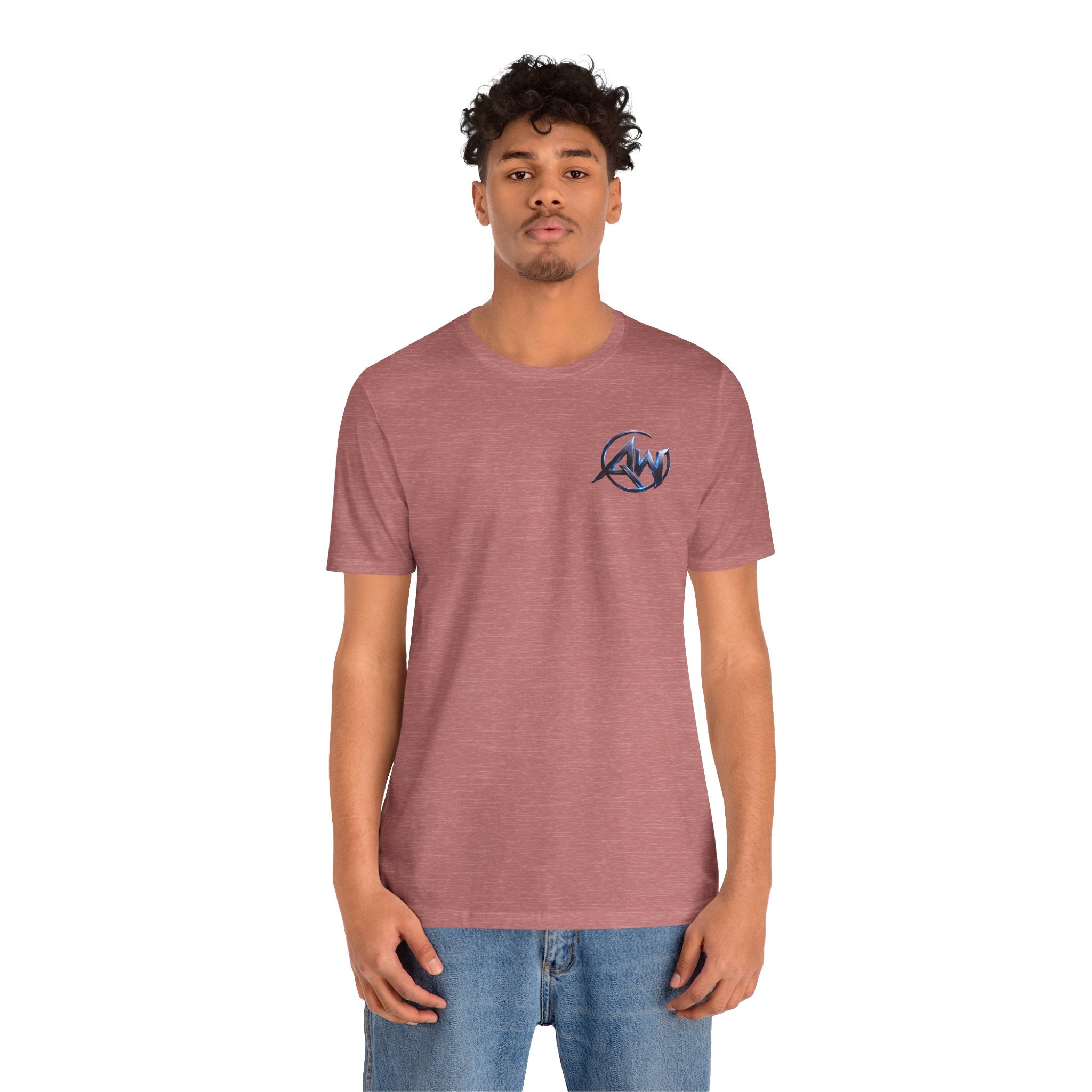Authentic Cyber Crest Emblem AW Logo Americanwolf Brand Signature Series Soft T-Shirt