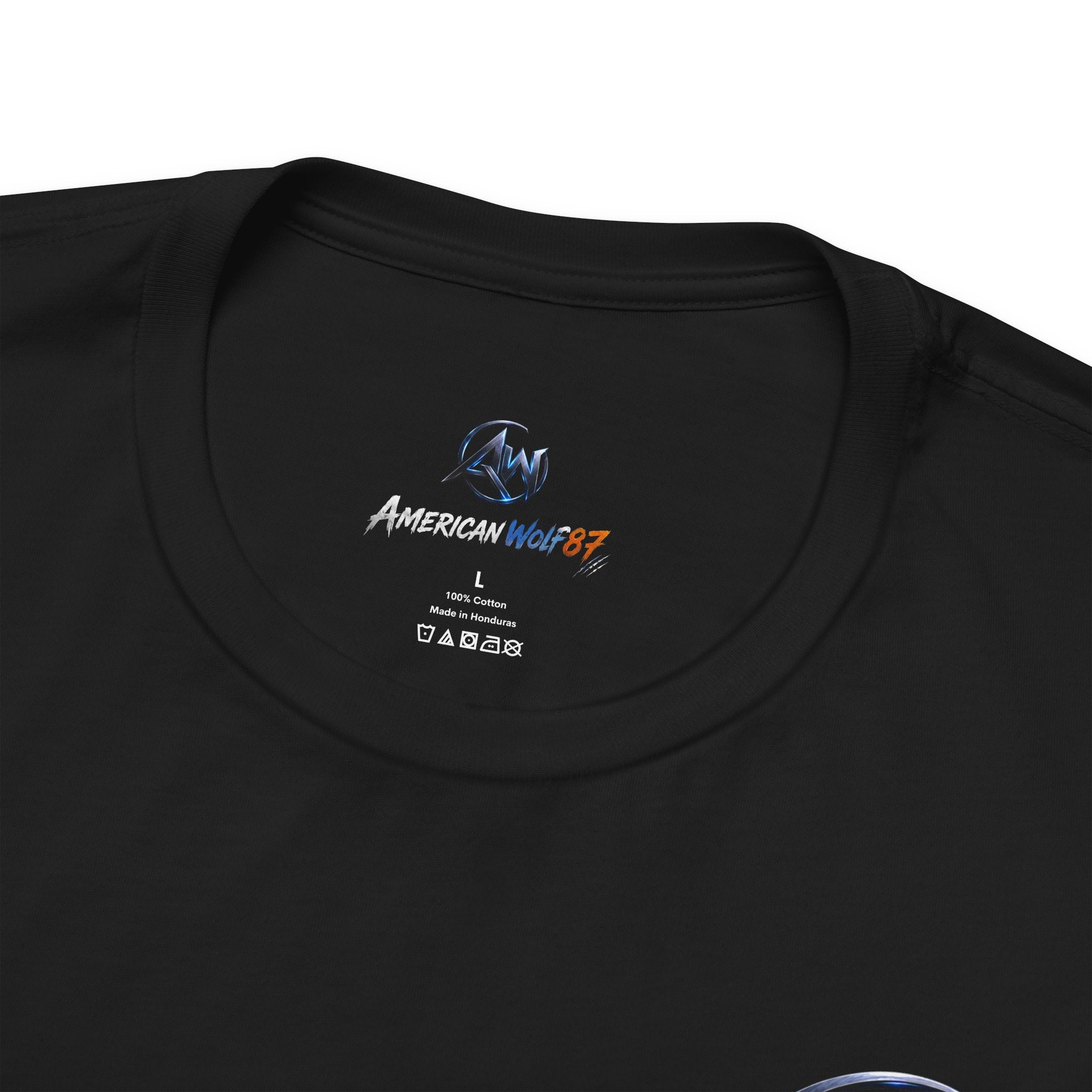 Authentic Cyber Crest Emblem AW Logo Americanwolf Brand Signature Series Soft T-Shirt