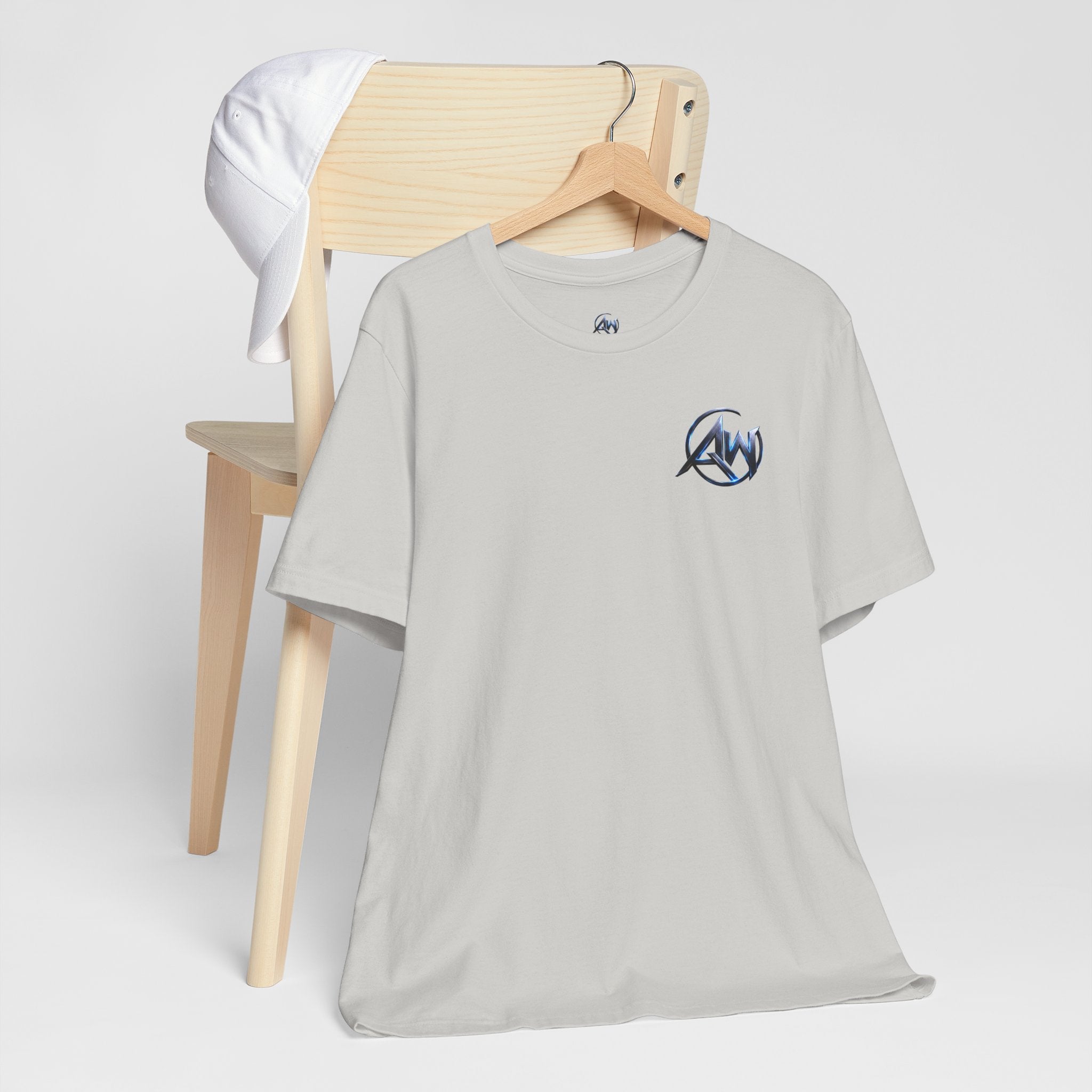 Authentic Cyber Crest Emblem AW Logo Americanwolf Brand Signature Series Soft T-Shirt