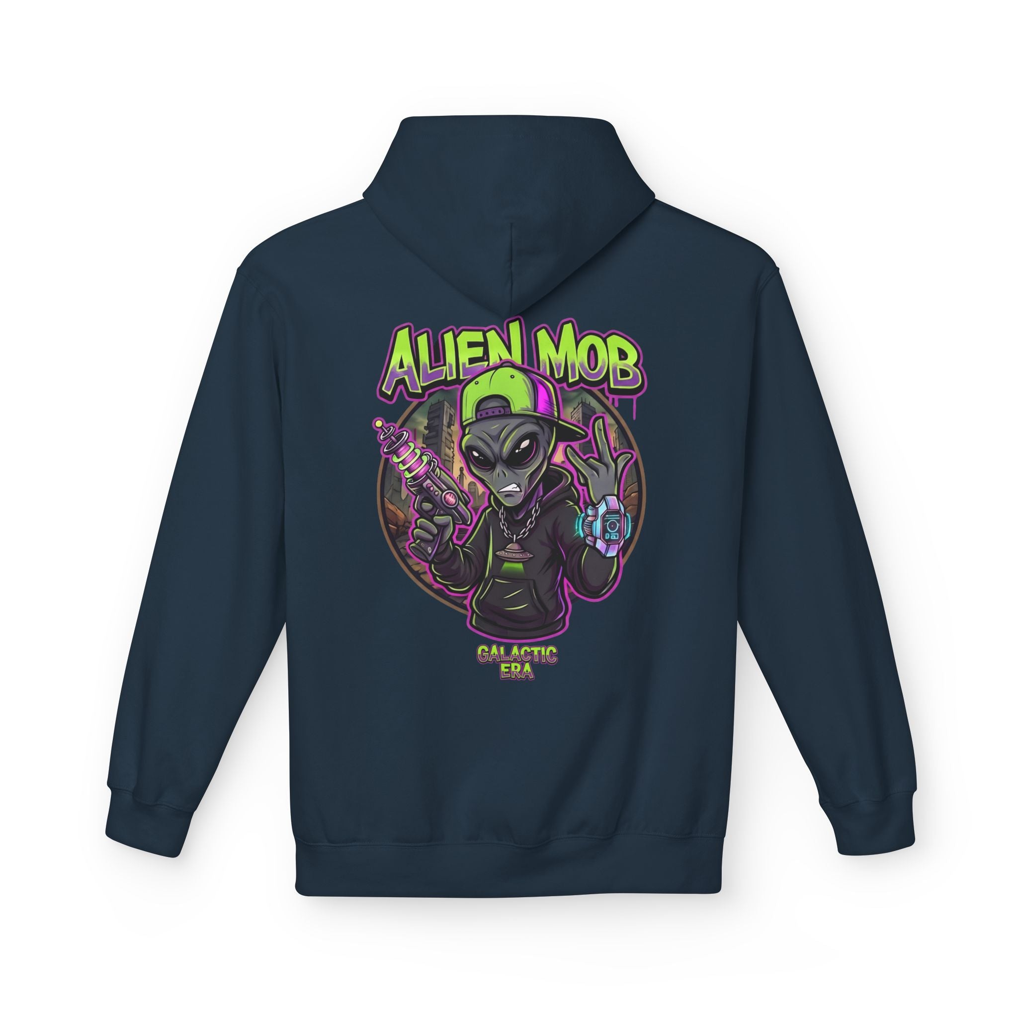 Alien Mob Galactic Era Graphic Alien Hip Hop Pullover Hoodie