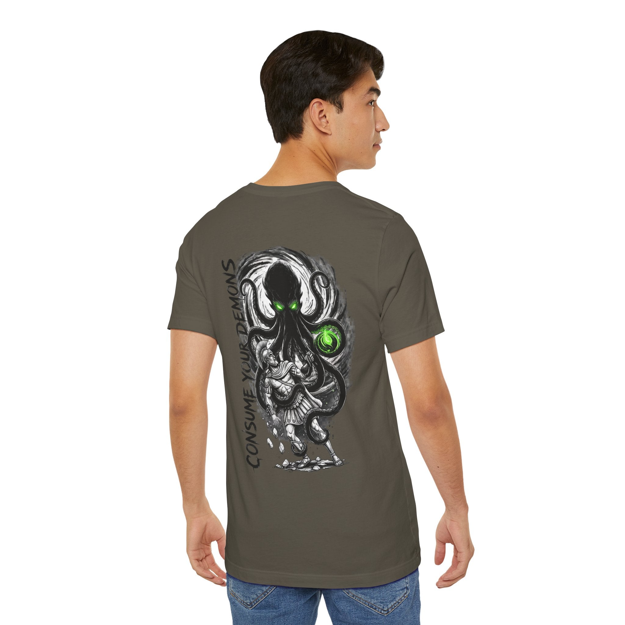 Kraken Octopus "Consume Your Demons" Graphic T-Shirt