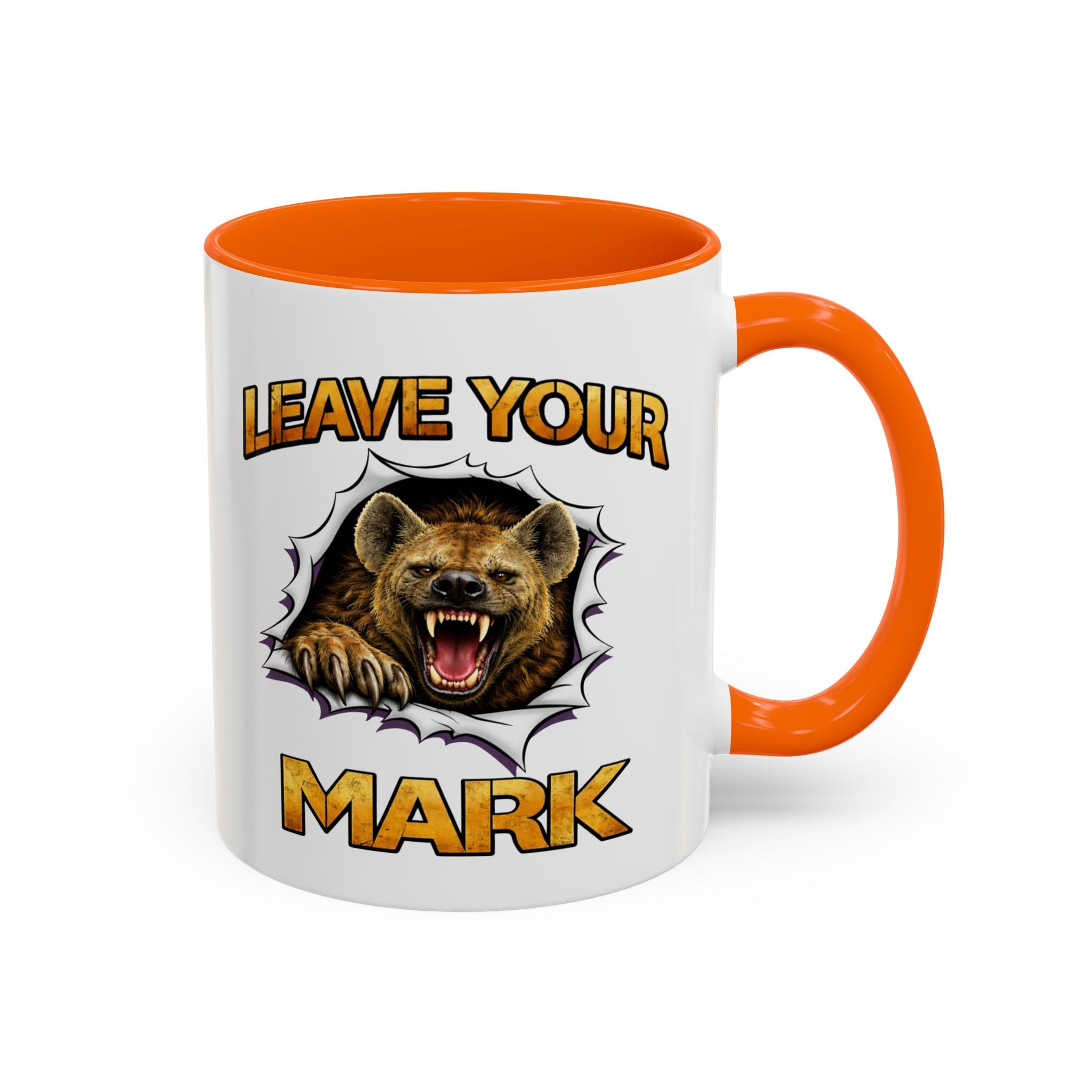 Wild Hyena "Leave Your Mark Fierce Animal Accent Coffee Mug