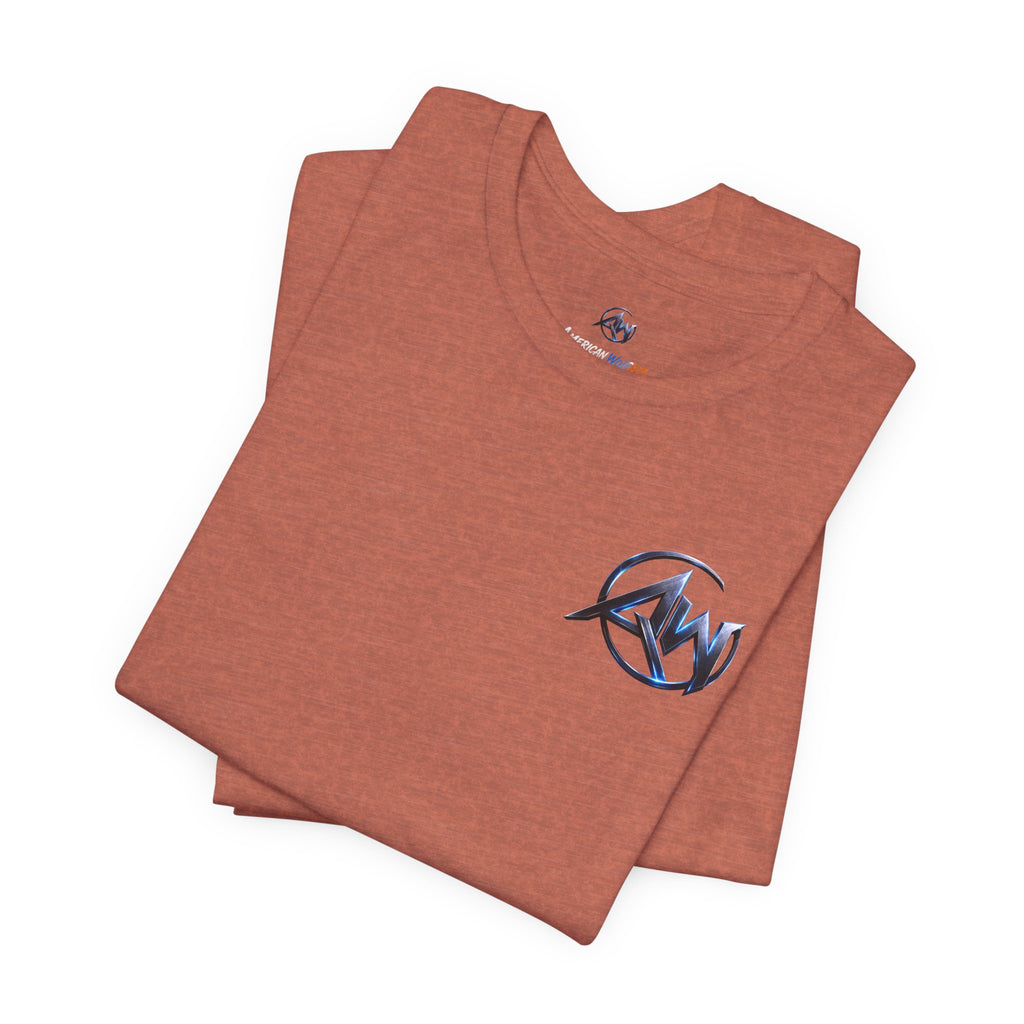 Authentic Cyber Crest Emblem AW Logo Americanwolf Brand Signature Series Soft T-Shirt