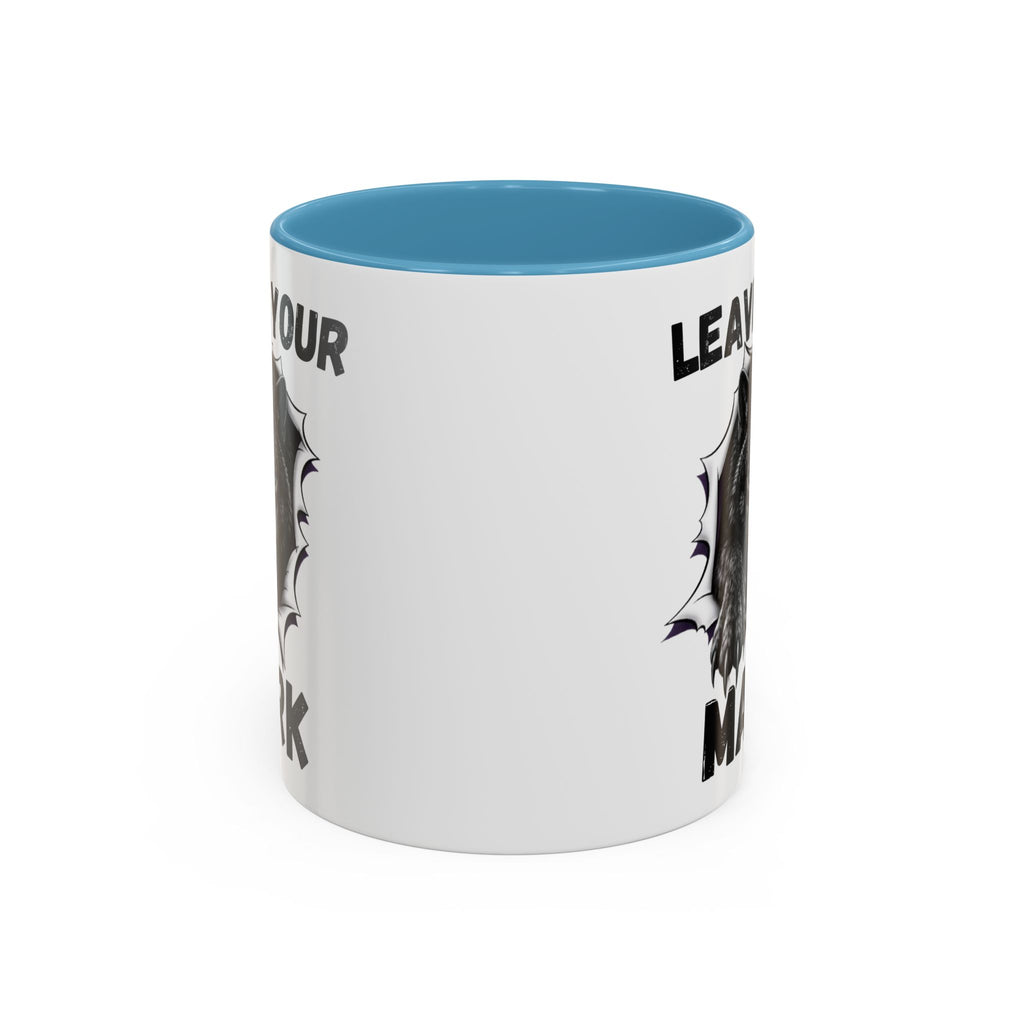 Wild Black Wolf "Leave Your Mark" Fierce Animal Accent Coffee Mug