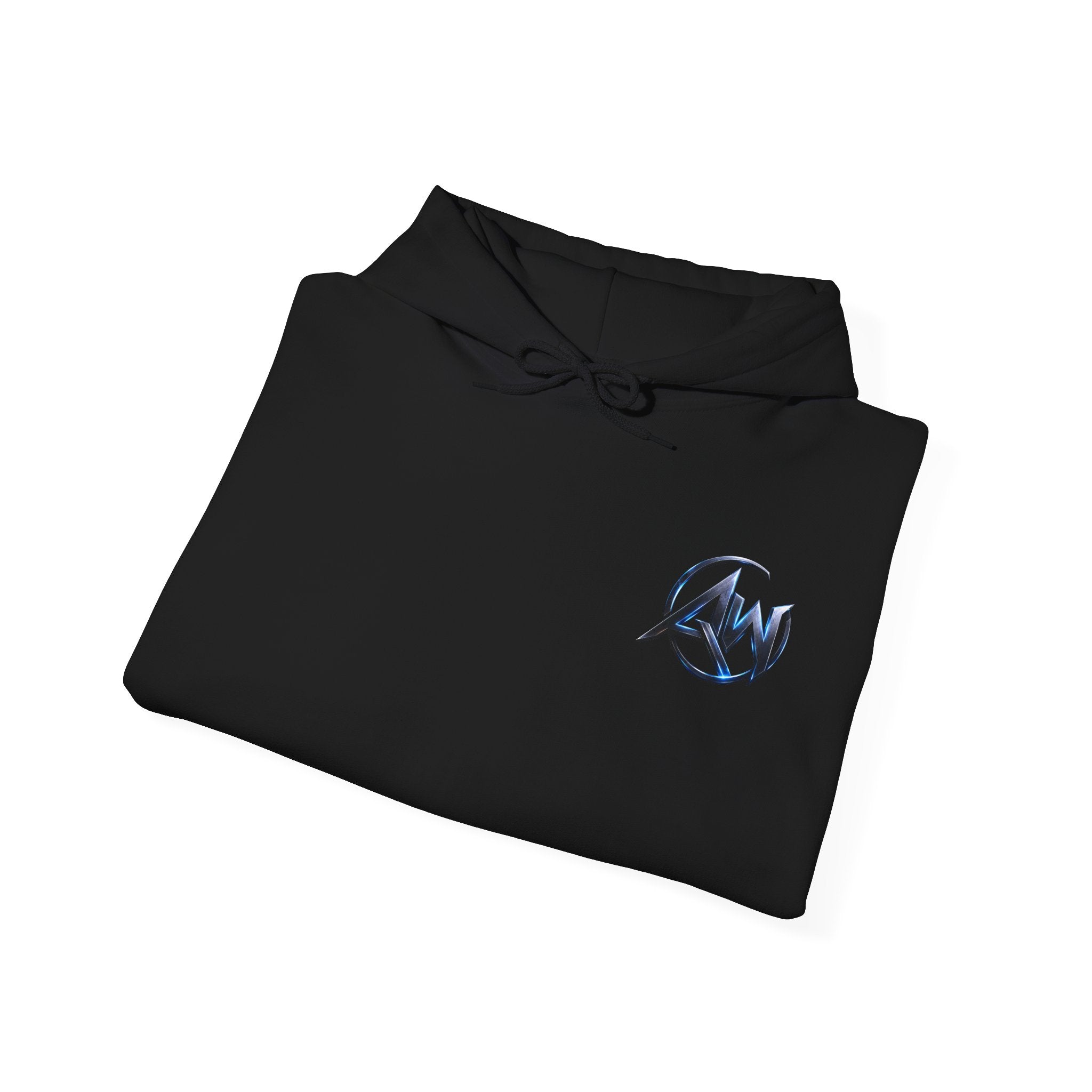 Black Wolf Hoodie "Leave Your Mark" Cyber Crest AW Signature Emblem Pullover drawstring Sweater