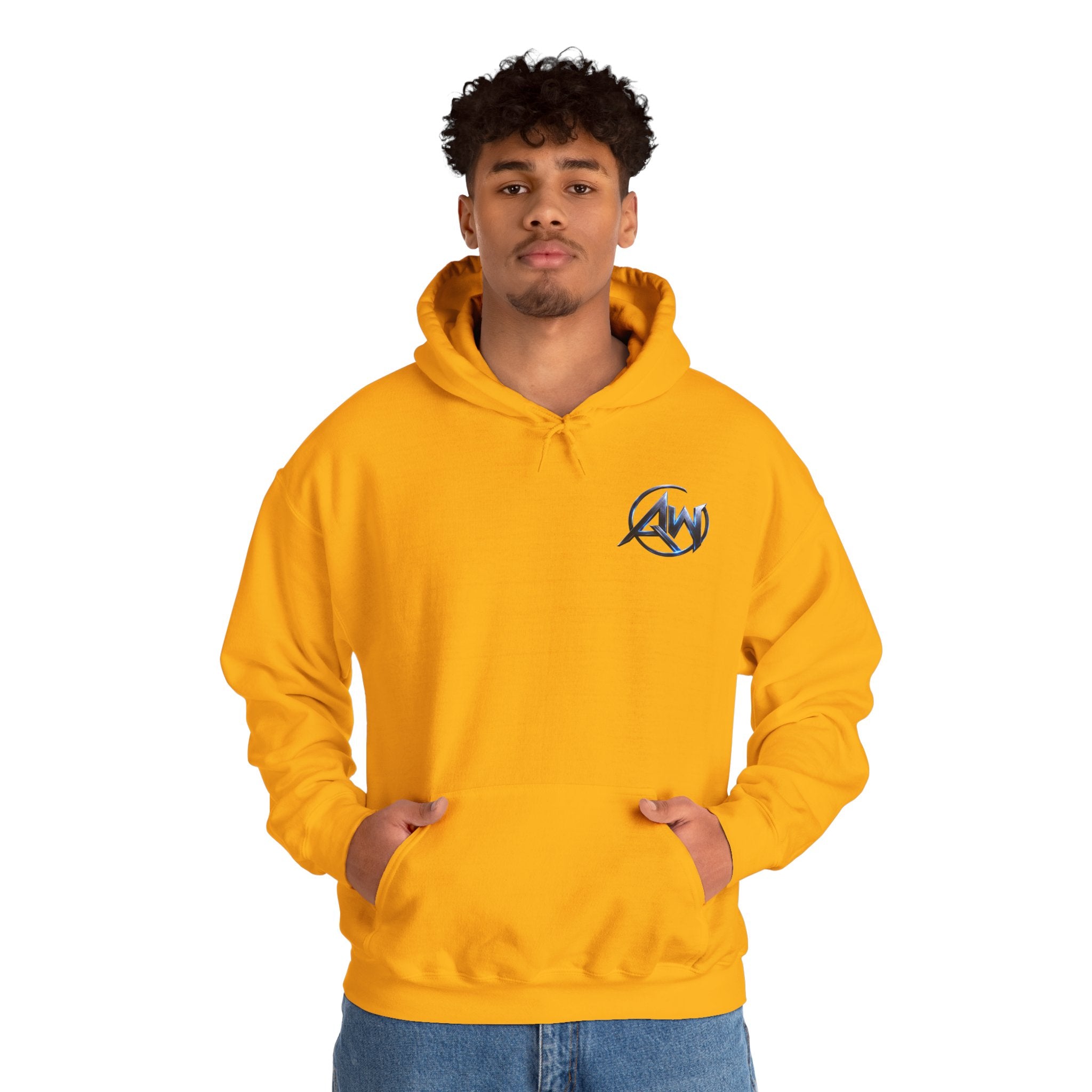 Hyena Baseball Graphic Sports Hoodie  "Leave Your Mark" Cyber Crest AW Signature Emblem Logo Pullover Drawstring Sweater