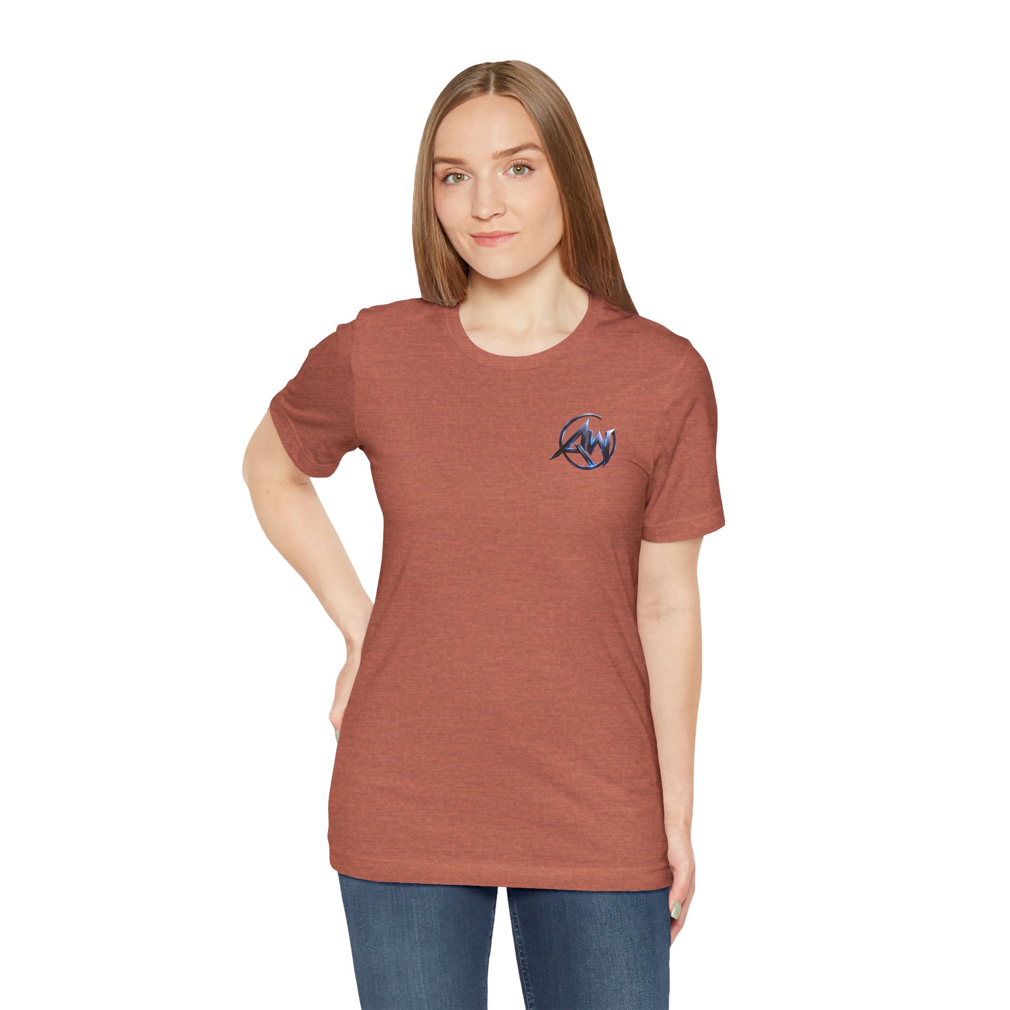 Authentic Cyber Crest Emblem AW Logo Americanwolf Brand Signature Series Soft T-Shirt