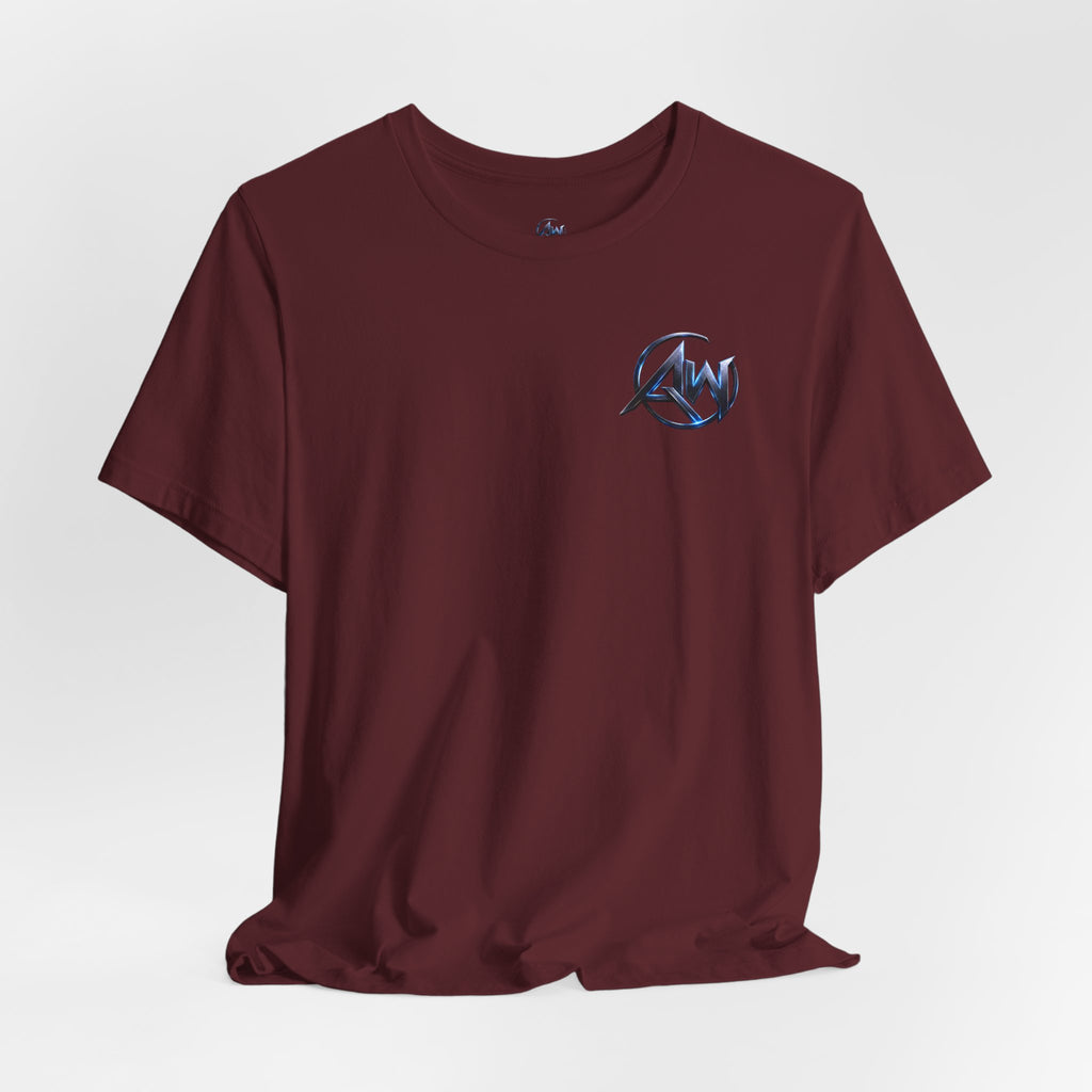 Authentic Cyber Crest Emblem AW Logo Americanwolf Brand Signature Series Soft T-Shirt
