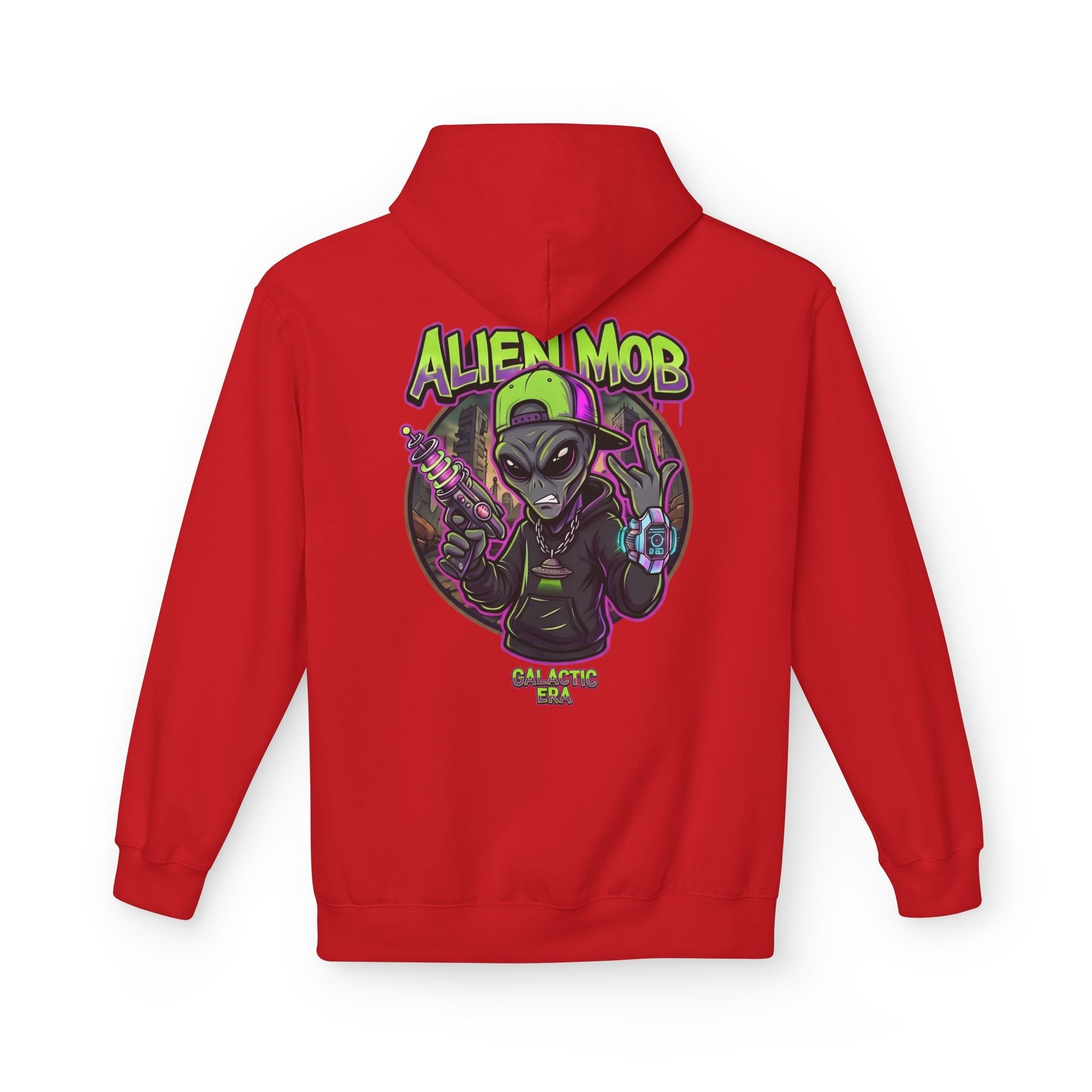 Alien Hip Hop Graphic Pullover Hoodie – Alien Mob Galactic Era - Americanwolf87