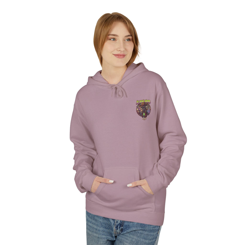 Alien Mob Graphic Hoodie — Retro Sci‑Fi Alien Cowboy Pullover - Americanwolf87
