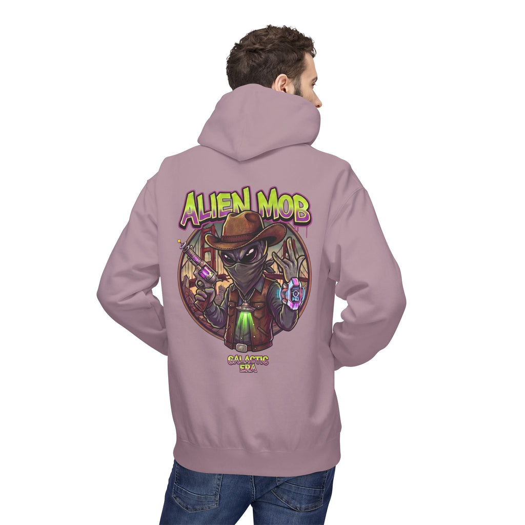 Alien Mob Graphic Hoodie — Retro Sci‑Fi Alien Cowboy Pullover - Americanwolf87