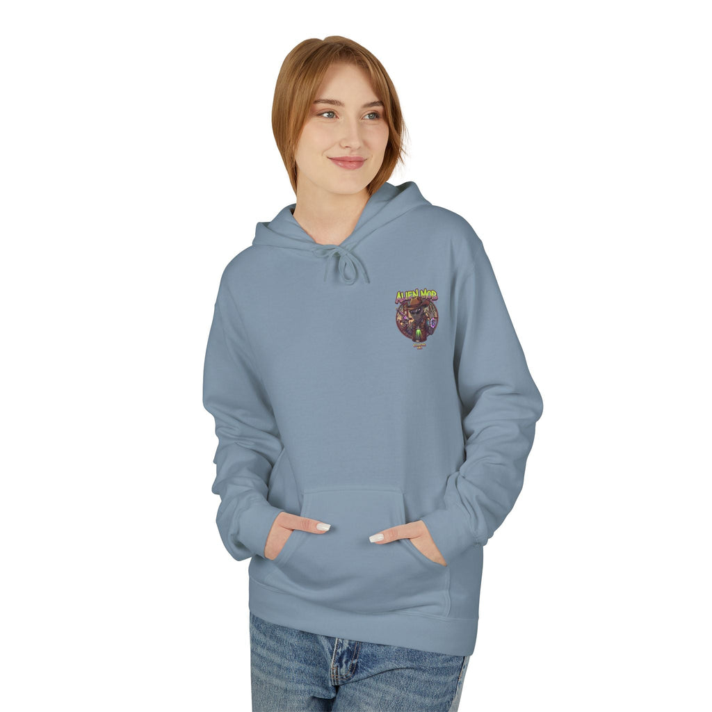 Alien Mob Graphic Hoodie — Retro Sci‑Fi Alien Cowboy Pullover - Americanwolf87