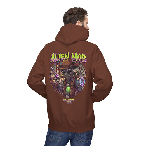 Alien Mob Graphic Hoodie — Retro Sci‑Fi Alien Cowboy Pullover - Americanwolf87