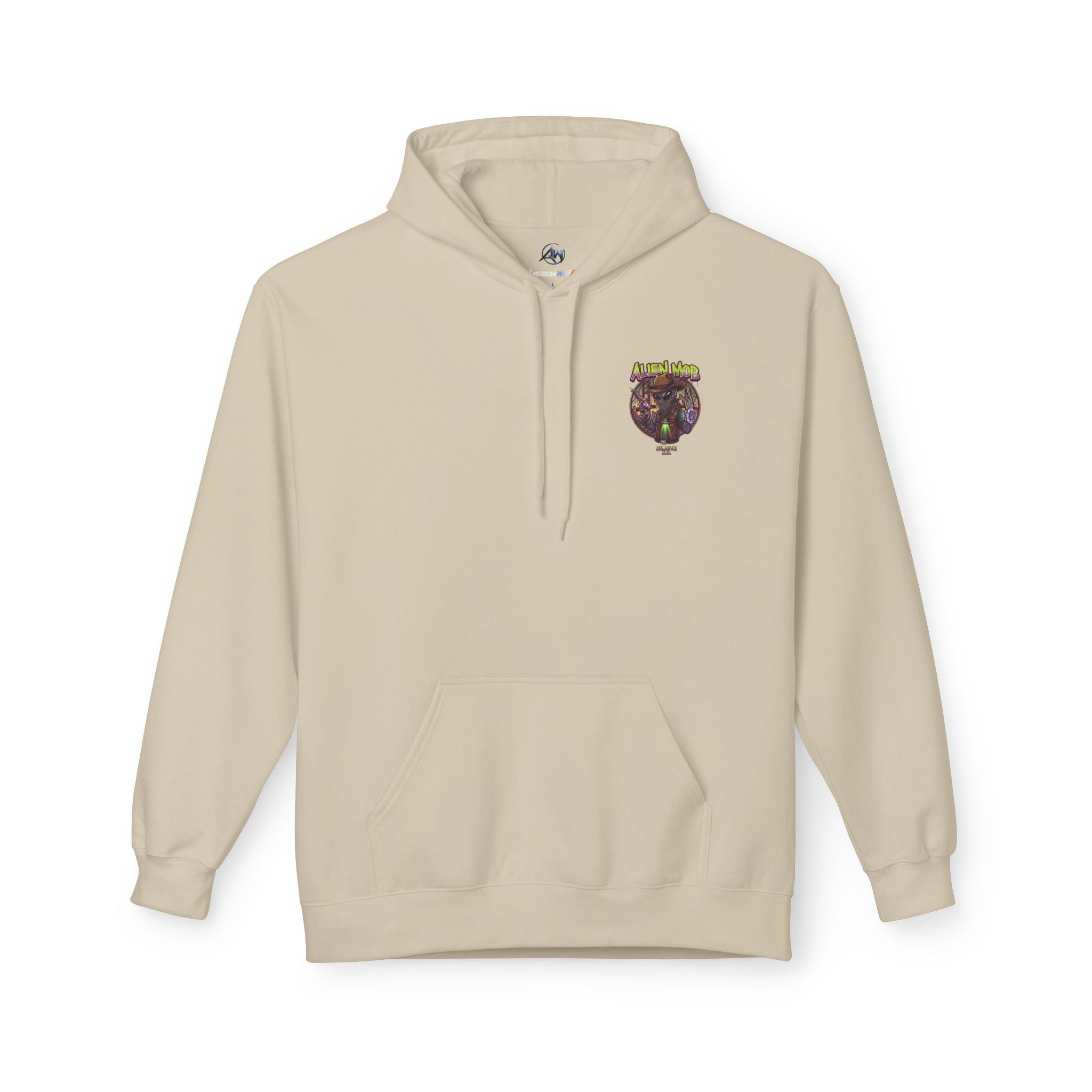 Alien Mob Graphic Hoodie — Retro Sci‑Fi Alien Cowboy Pullover - Americanwolf87