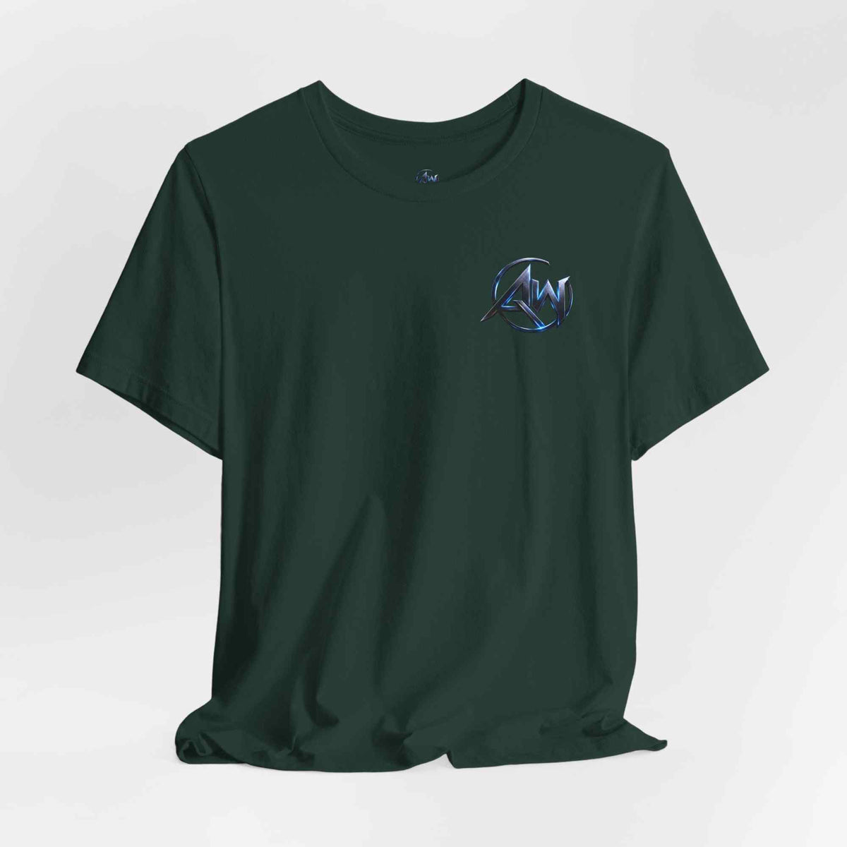 Authentic Cyber Crest Emblem AW Logo Americanwolf Brand Signature Series Soft T-Shirt - Americanwolf87