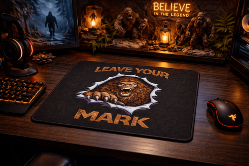 Bigfoot Sasquatch "Leave Your Mark" Gaming Mouse Pad - Americanwolf87