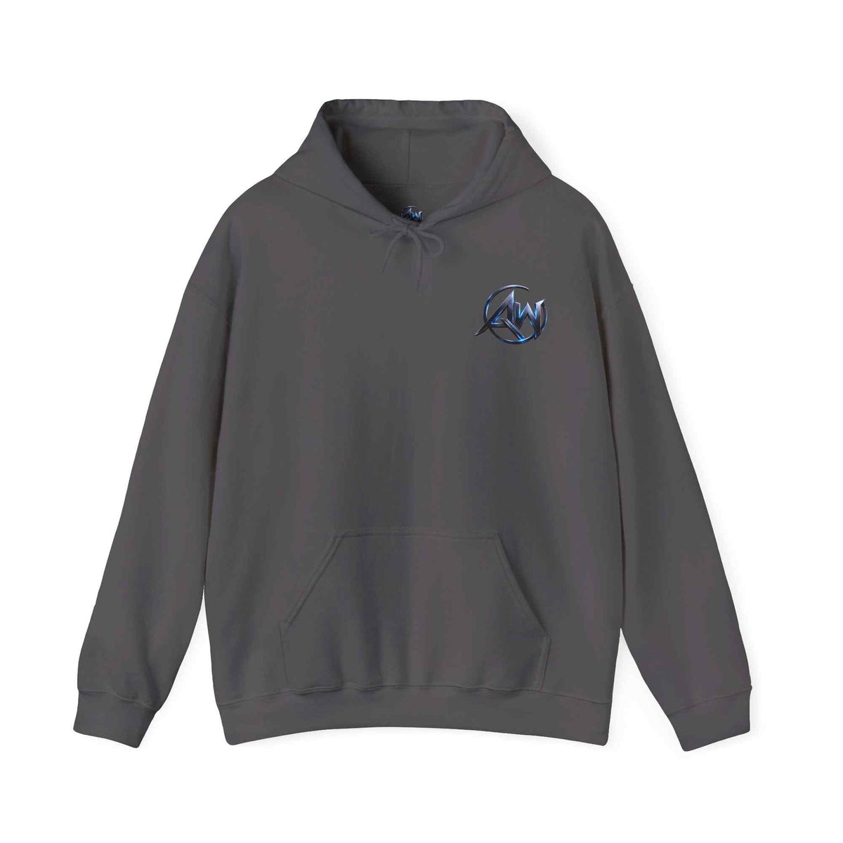 Black Wolf Hoodie "Leave Your Mark" Cyber Crest AW Signature Emblem Pullover drawstring Sweater - Americanwolf87