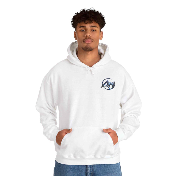 Black Wolf Hoodie "Leave Your Mark" Cyber Crest AW Signature Emblem Pullover drawstring Sweater - Americanwolf87