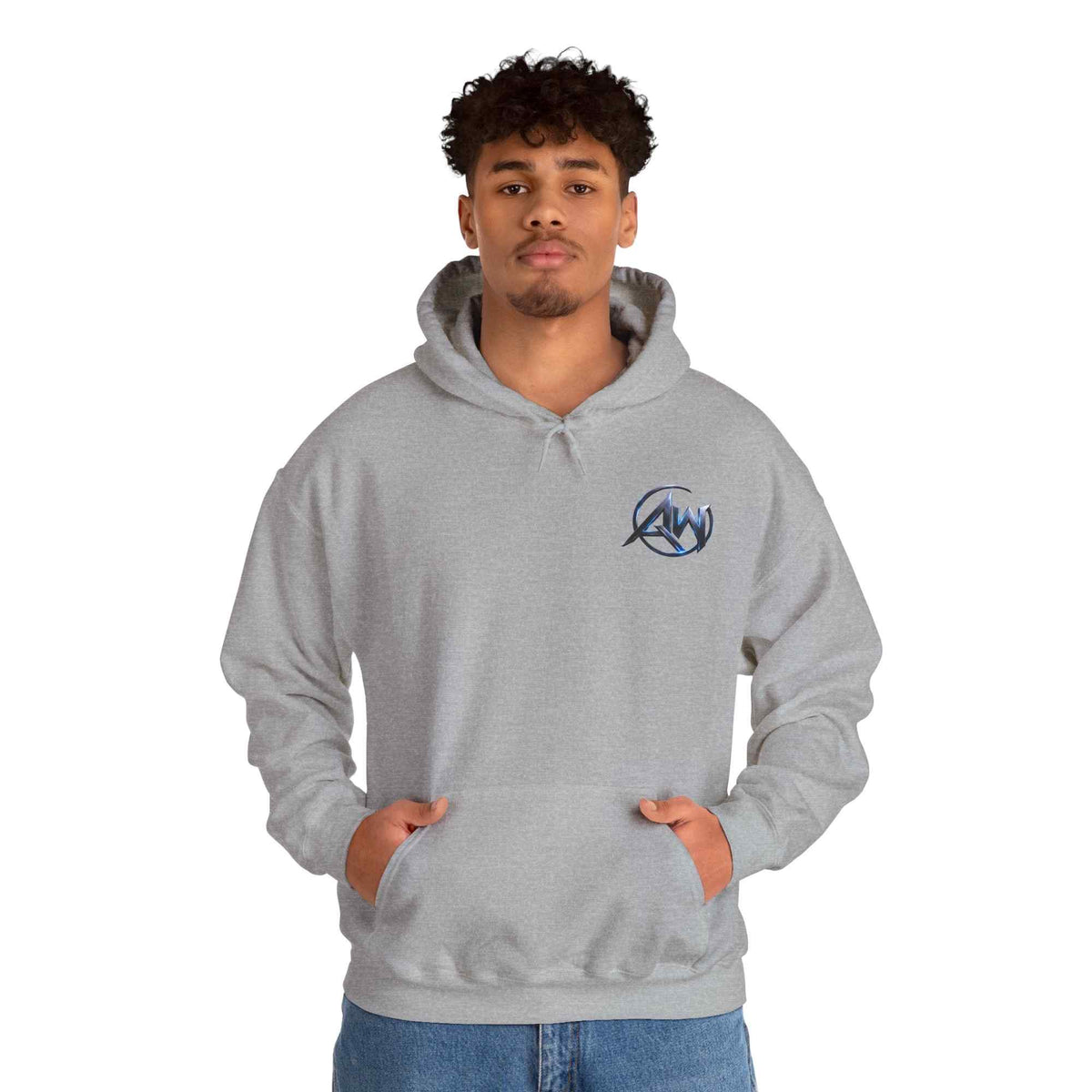 Black Wolf Hoodie "Leave Your Mark" Cyber Crest AW Signature Emblem Pullover drawstring Sweater - Americanwolf87