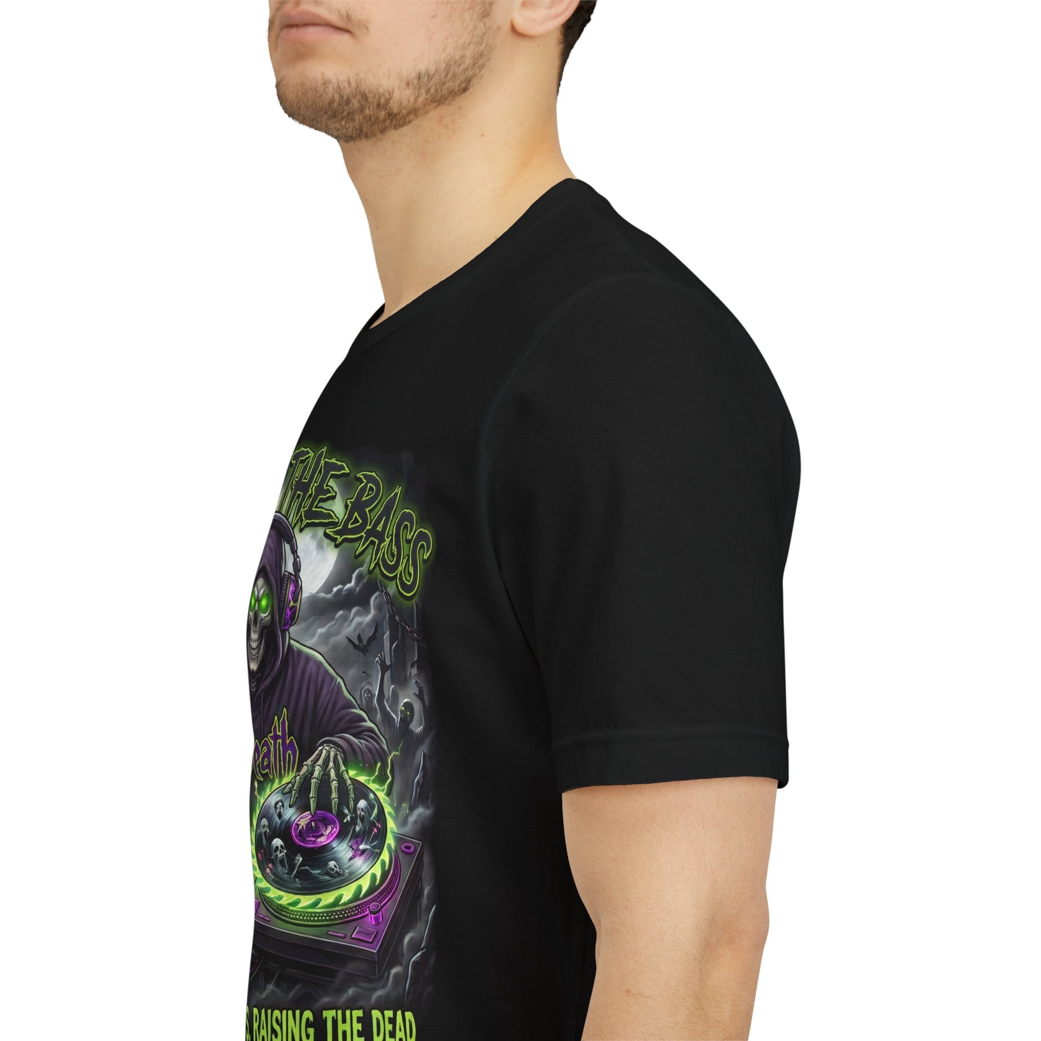 DJ T-Shirt Reaping the Bass Gothic EDM Graphic Tee - Americanwolf87