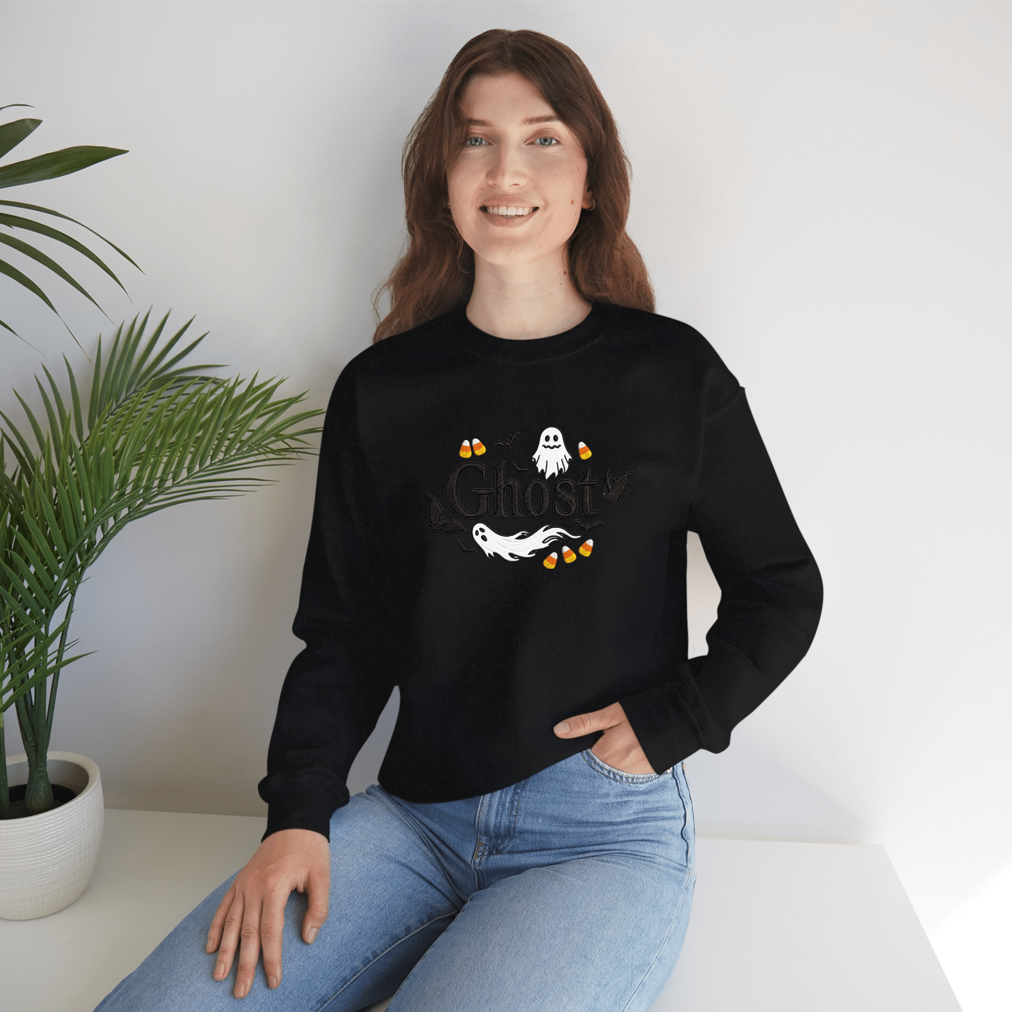 Ghost Halloween Crewneck Sweatshirt - Americanwolf87