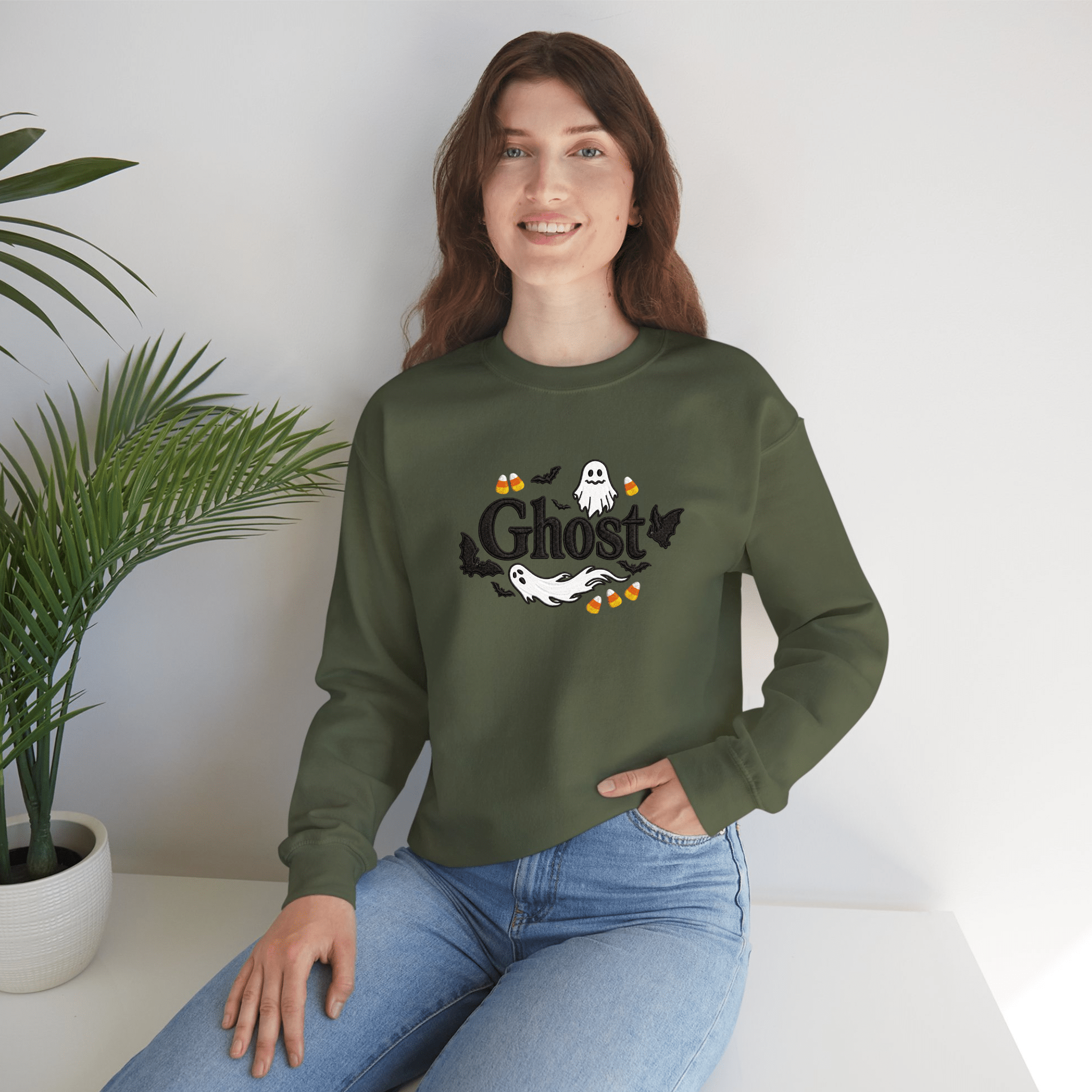 Ghost Halloween Crewneck Sweatshirt - Americanwolf87