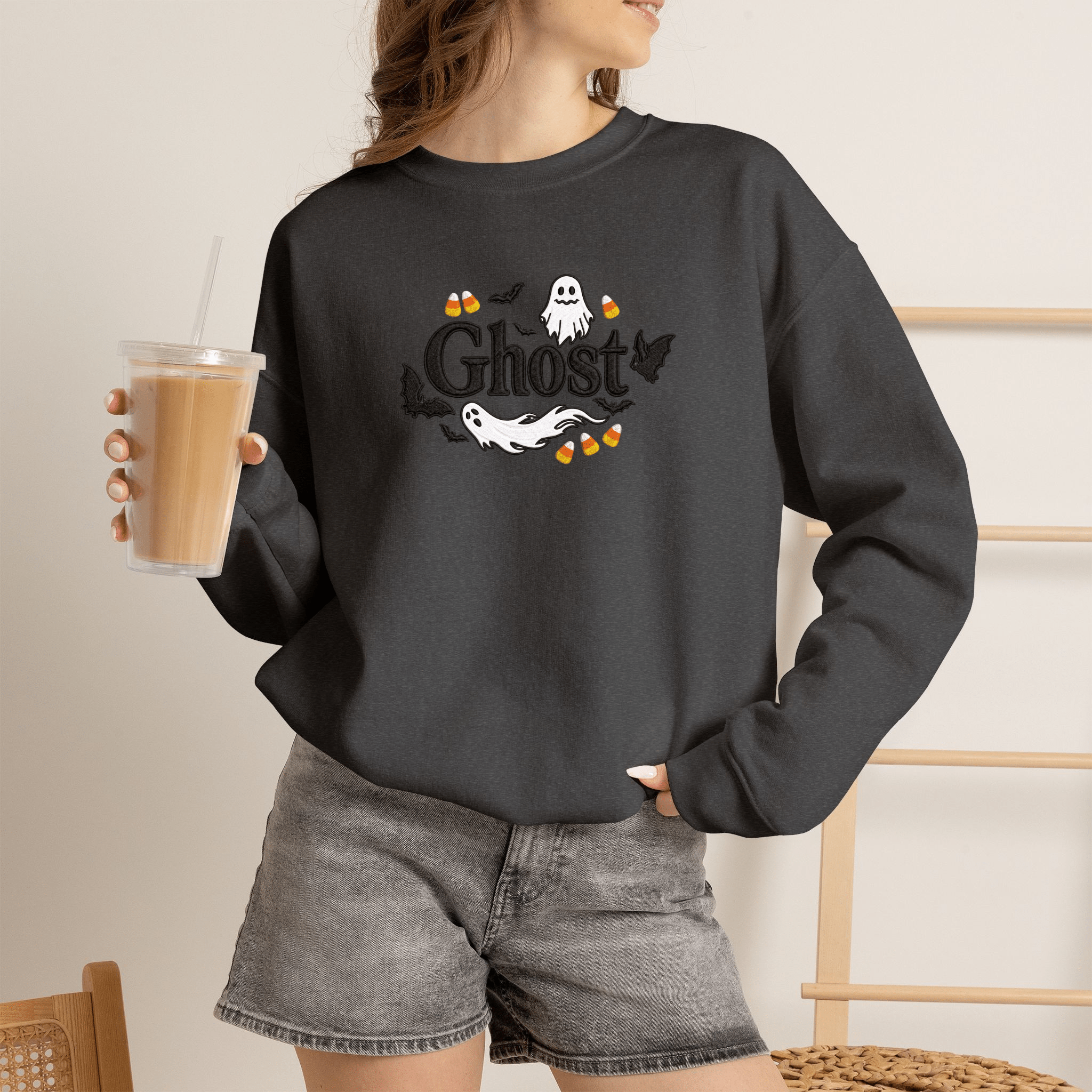 Ghost Halloween Crewneck Sweatshirt - Americanwolf87