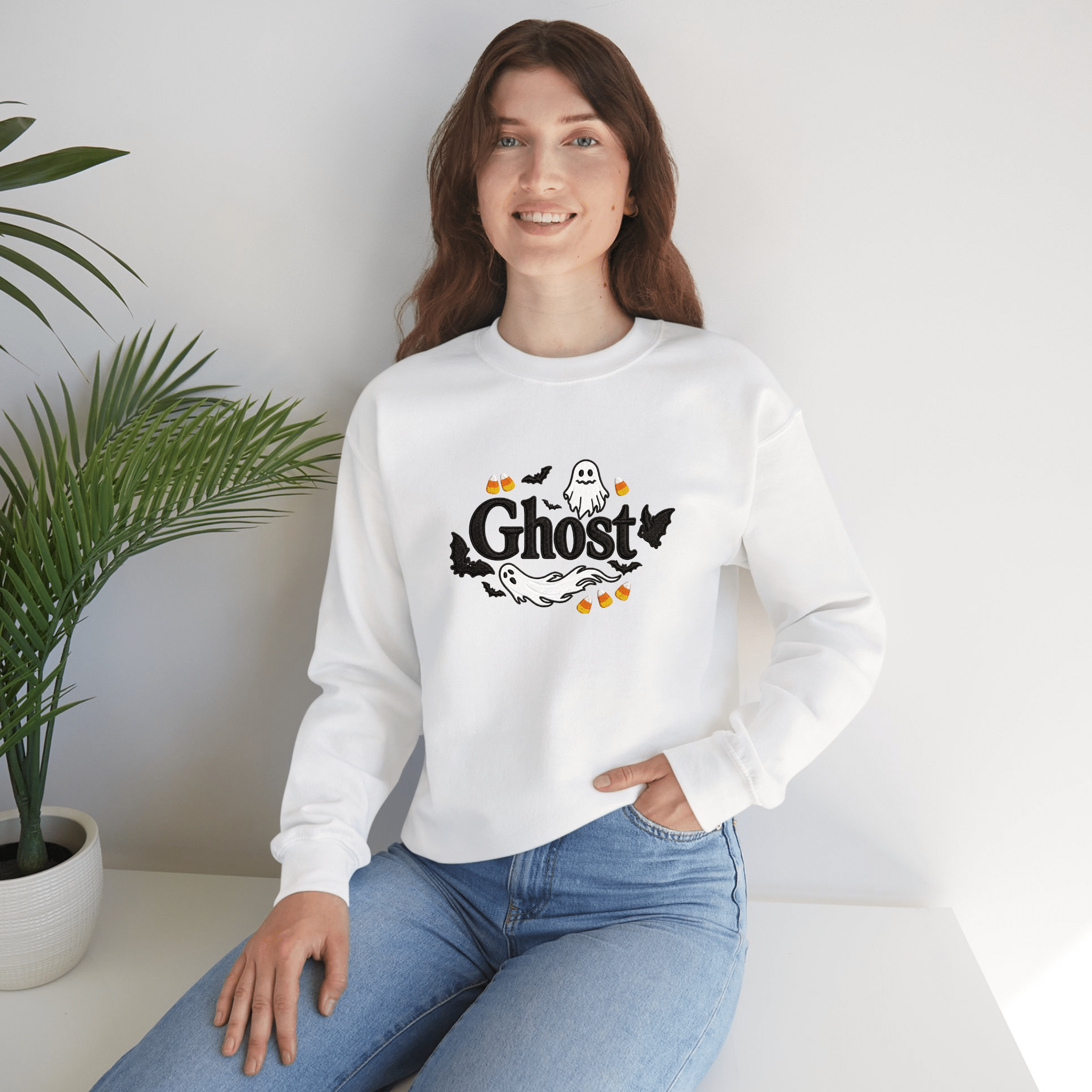Ghost Halloween Crewneck Sweatshirt - Americanwolf87