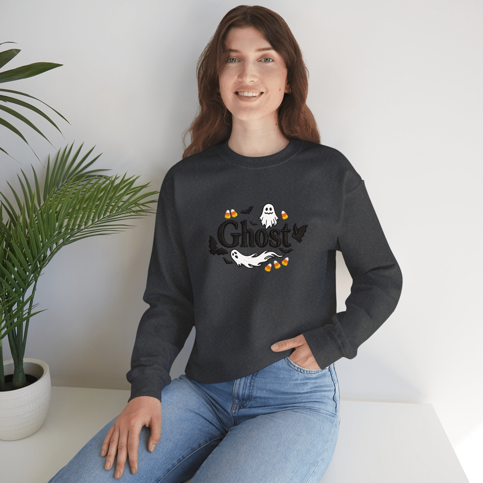 Ghost Halloween Crewneck Sweatshirt - Americanwolf87